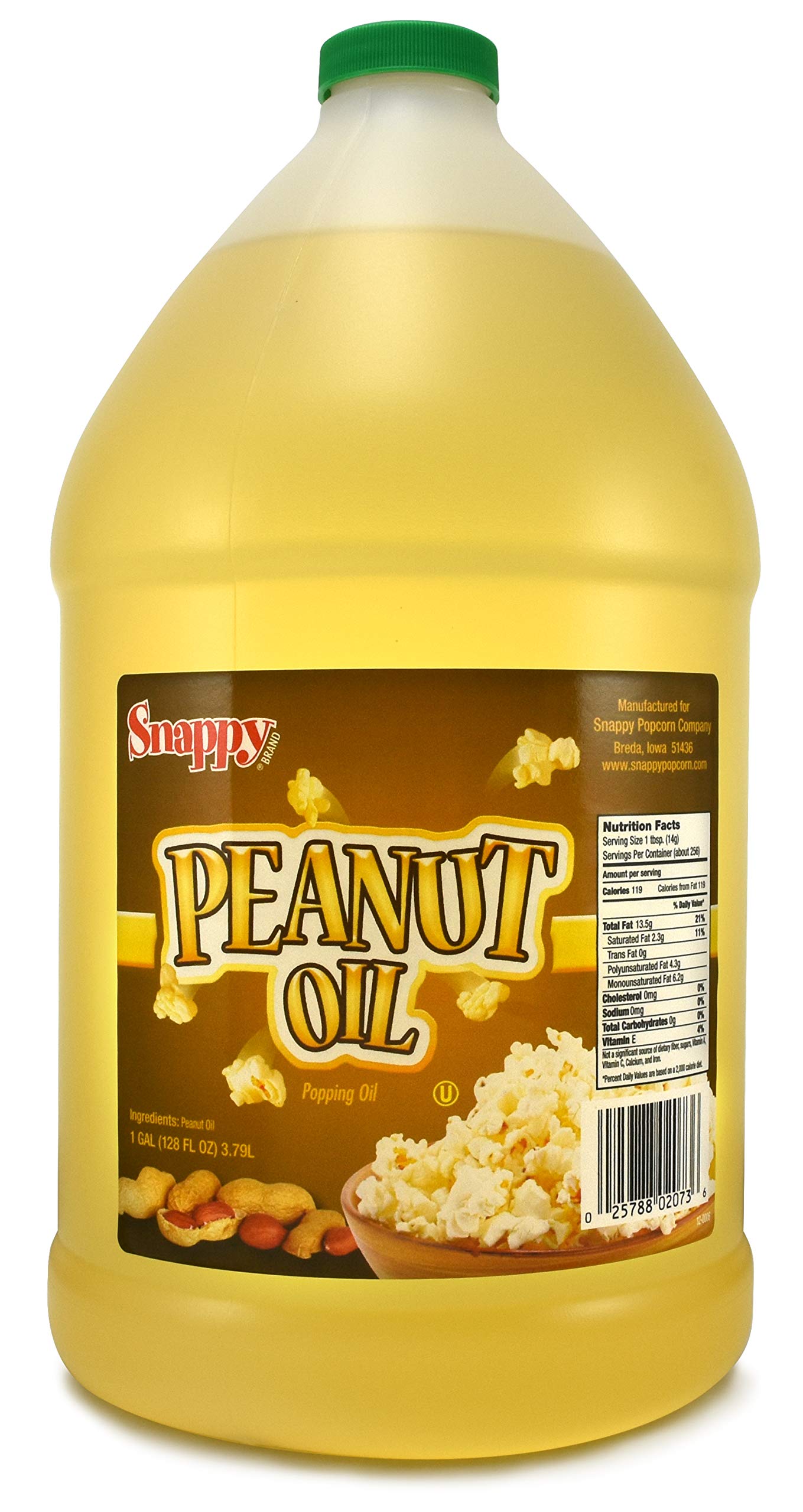 Snappy Popcorn 1 Gallon Snappy Pure Peanut Oil No Color Added, 128 Fl Oz