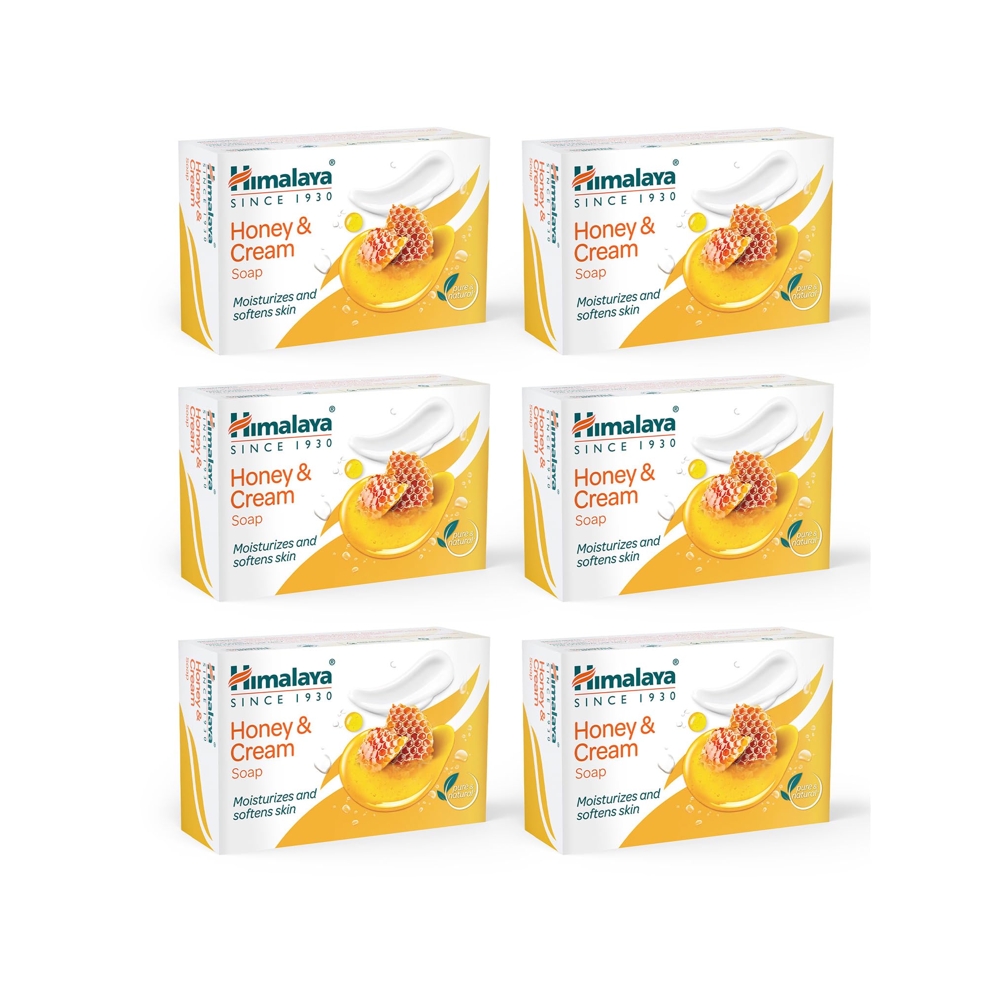 Himalaya Honey and Cream Soap, 125g (Pack of 6)