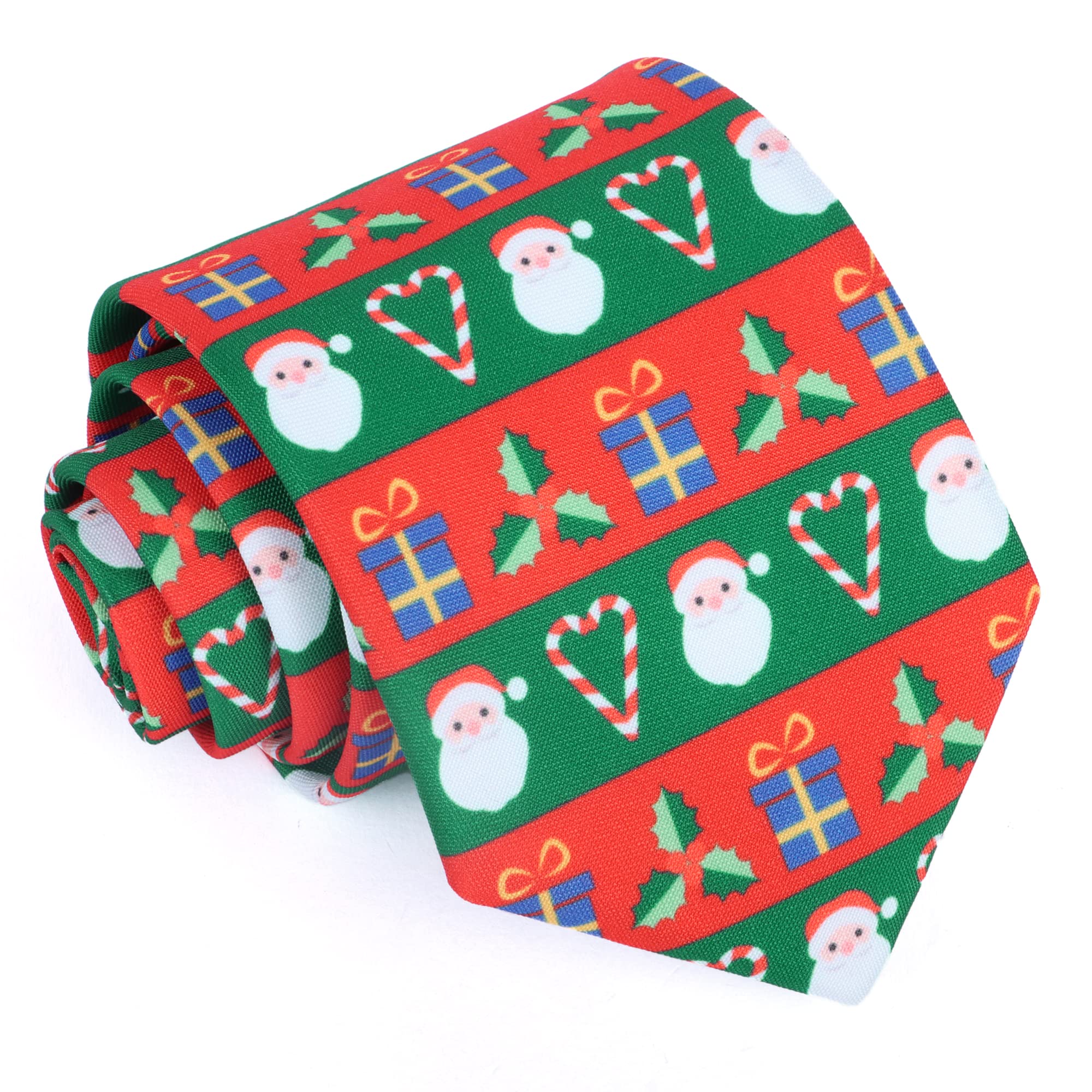 Kaket Christmas Ties for Men, Men's Christmas Tie Santa Ties Xmas Ties Party Neckties Holiday Ties