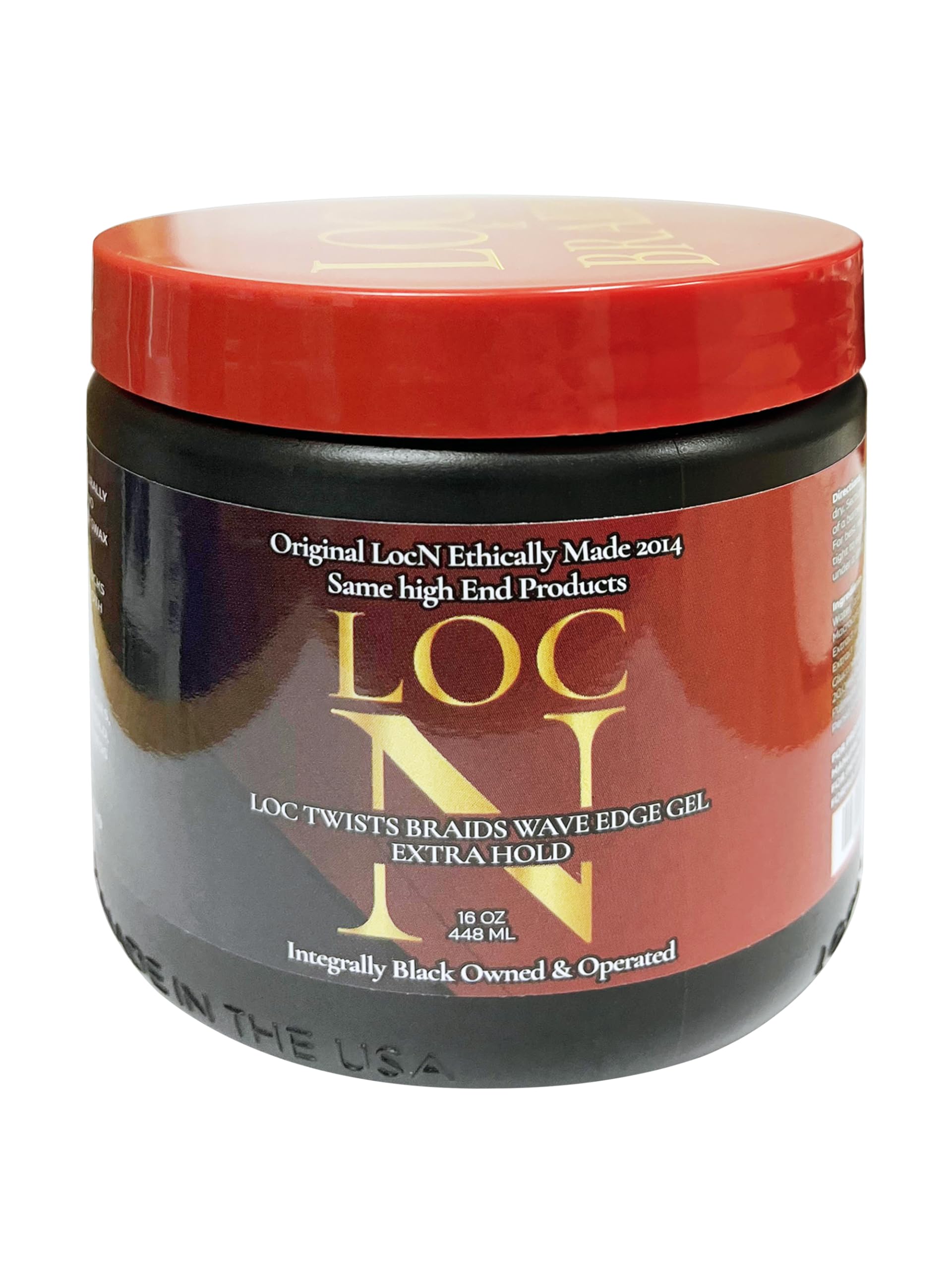 LOC N GEL LOC Twists Braids Wave Edge Gel 16 OZ. -Extra Hold-