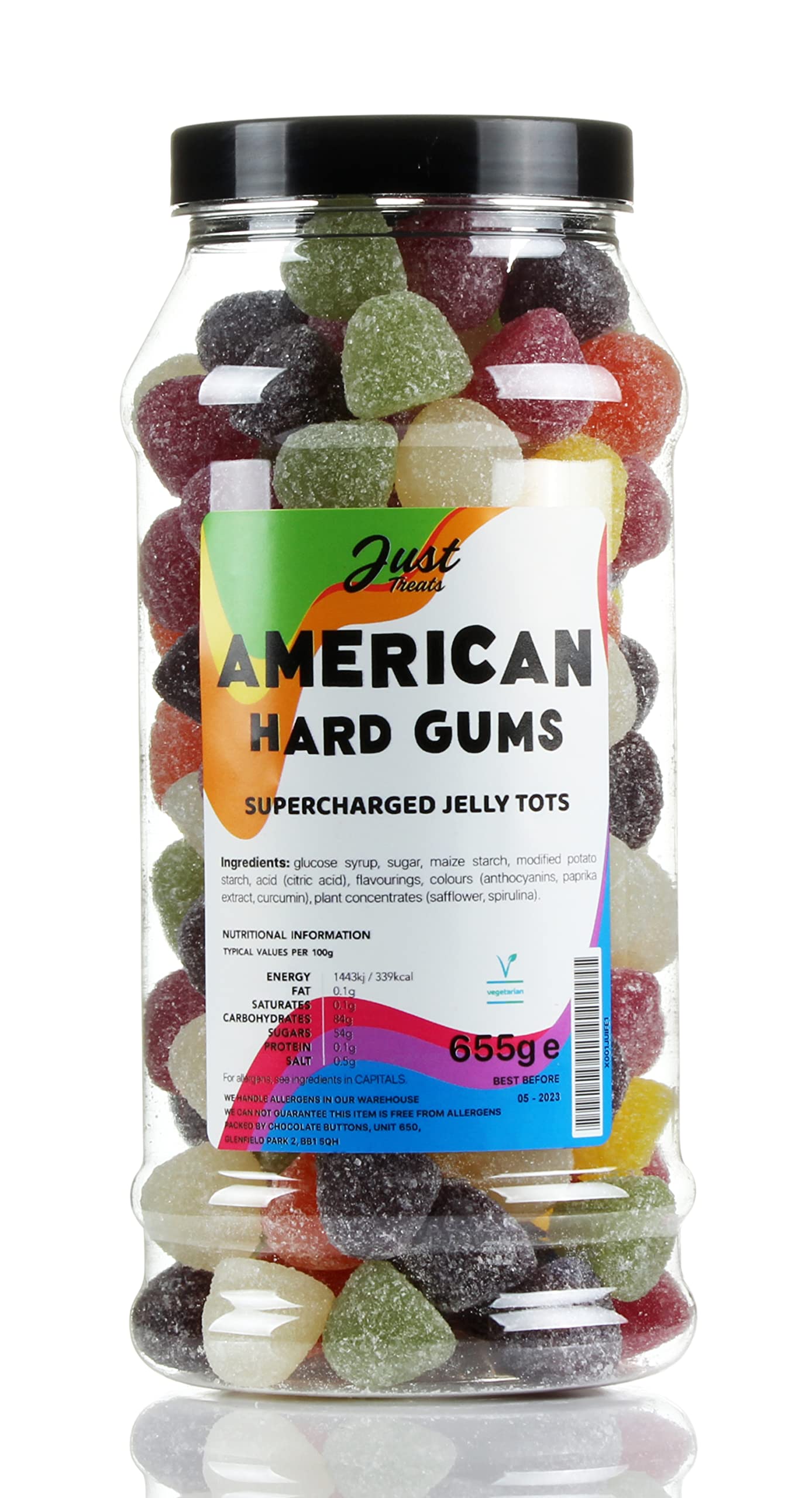 Old Fashioned American Hard Gums Gift Jar from The A-Z Retro Sweet Shop Collection…