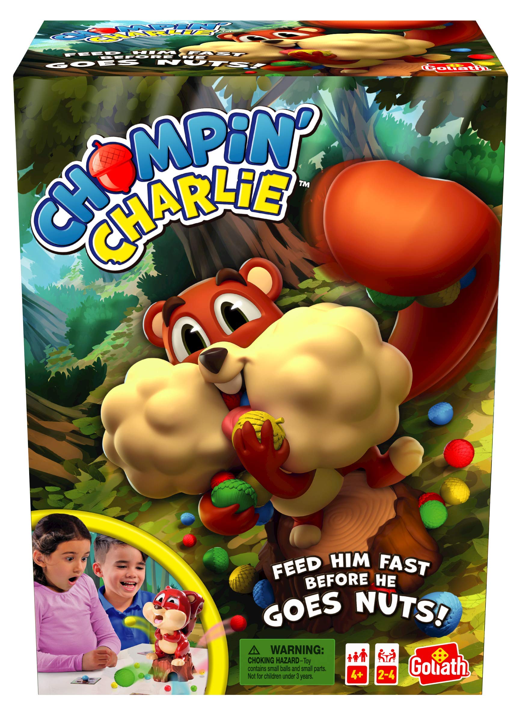 Chompin' Charlie Game - Feed The Squirrel Acorns and Race to Collect Them When They Scatter by Goliath