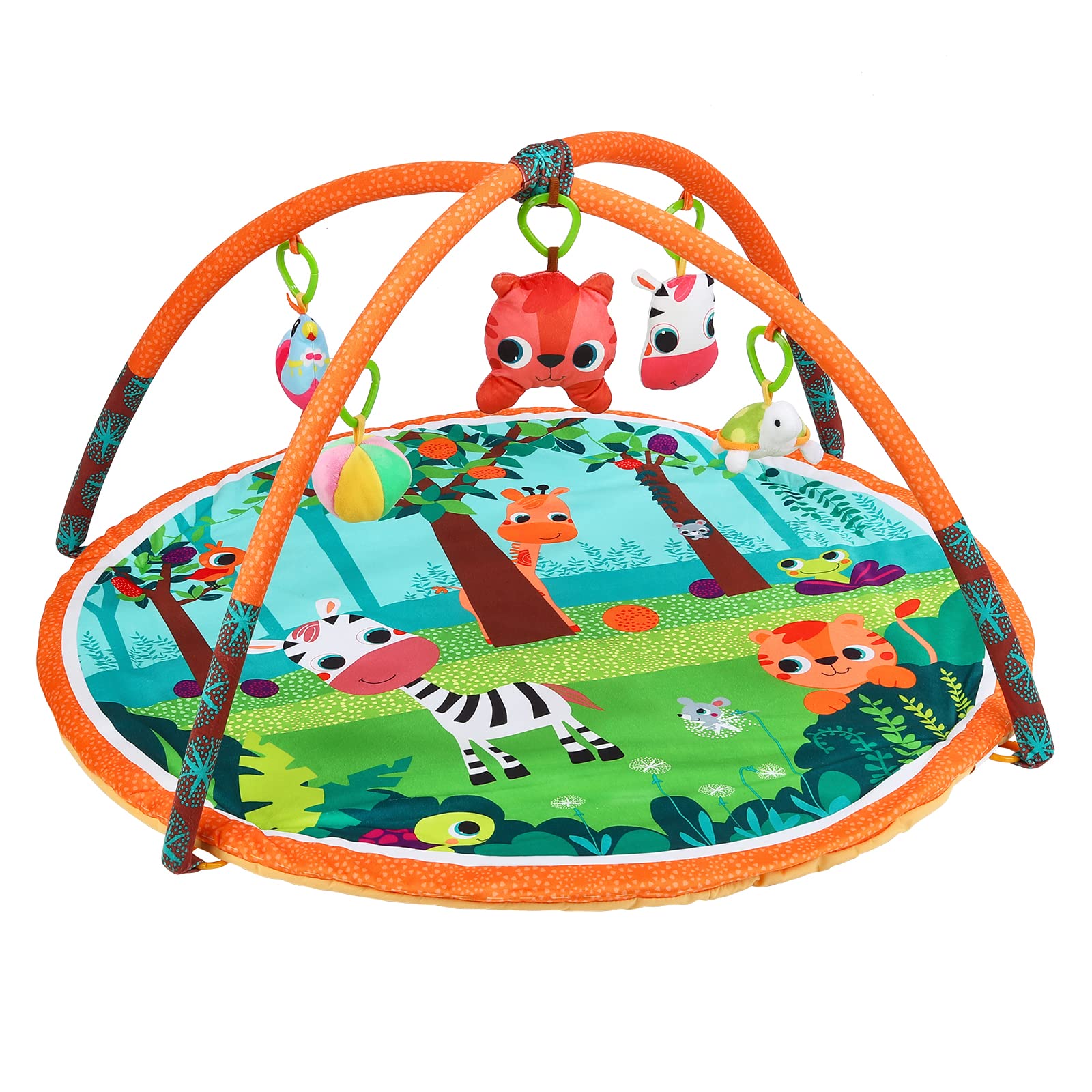 Meero London Jungle Expploring Play Mat, Play Gym, Activity Gym for New Born Babies and Toddlers,Soft Toys Include Honeybee,Butterfly. Suitable from Birth