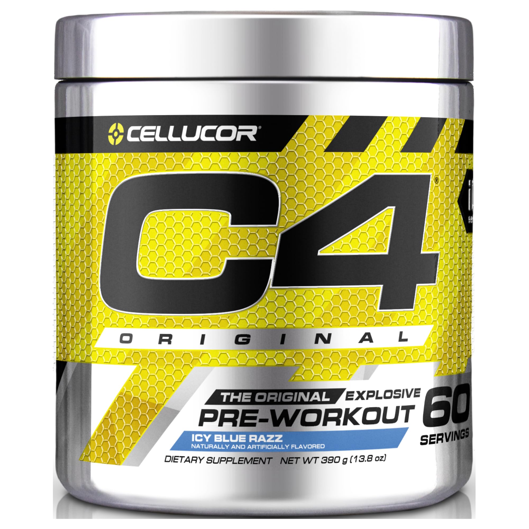 Cellucor C4 Extreme Pre-Workout Explosive Energy With Creatine Nitrate - Icy Blue Razz - 60 Servings (Packaging May Vary)