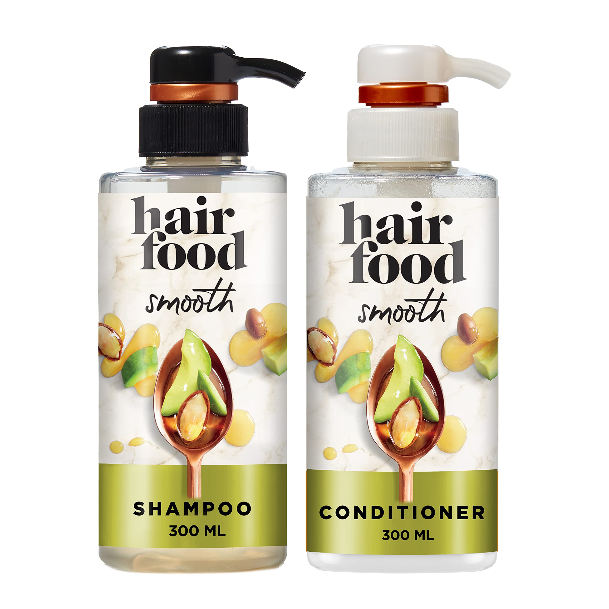 Hair Food Sulfate Free Shampoo + Conditioner with Avocado and Argan Oil, 300ml Each