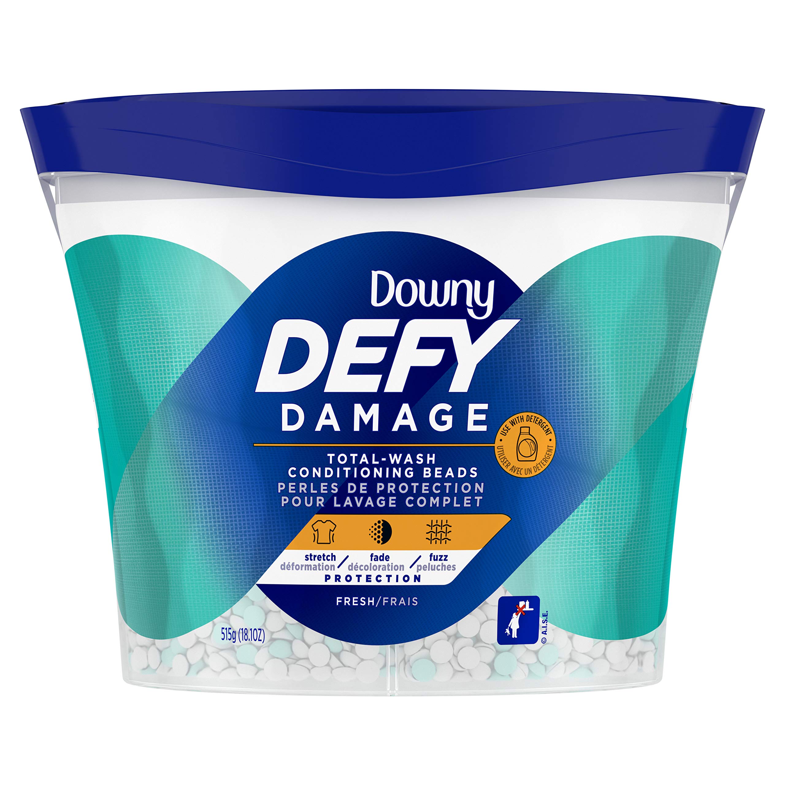 Downy Defy Damage Total-wash Fabric Conditioning Beads, Fabric Softener, Fresh, 18.1 Oz