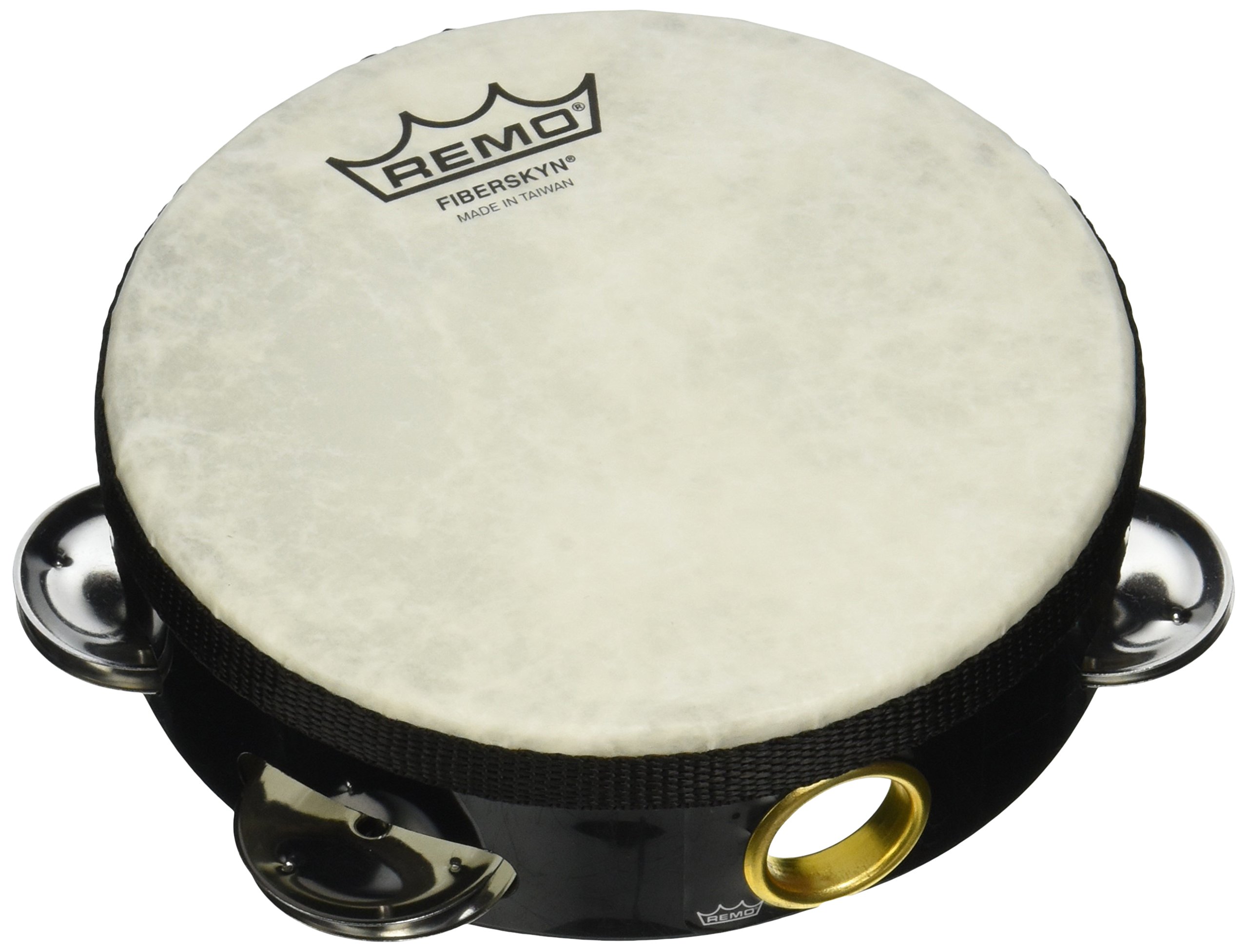 RemoFiberskyn Tambourine - Quadura Black, 6"