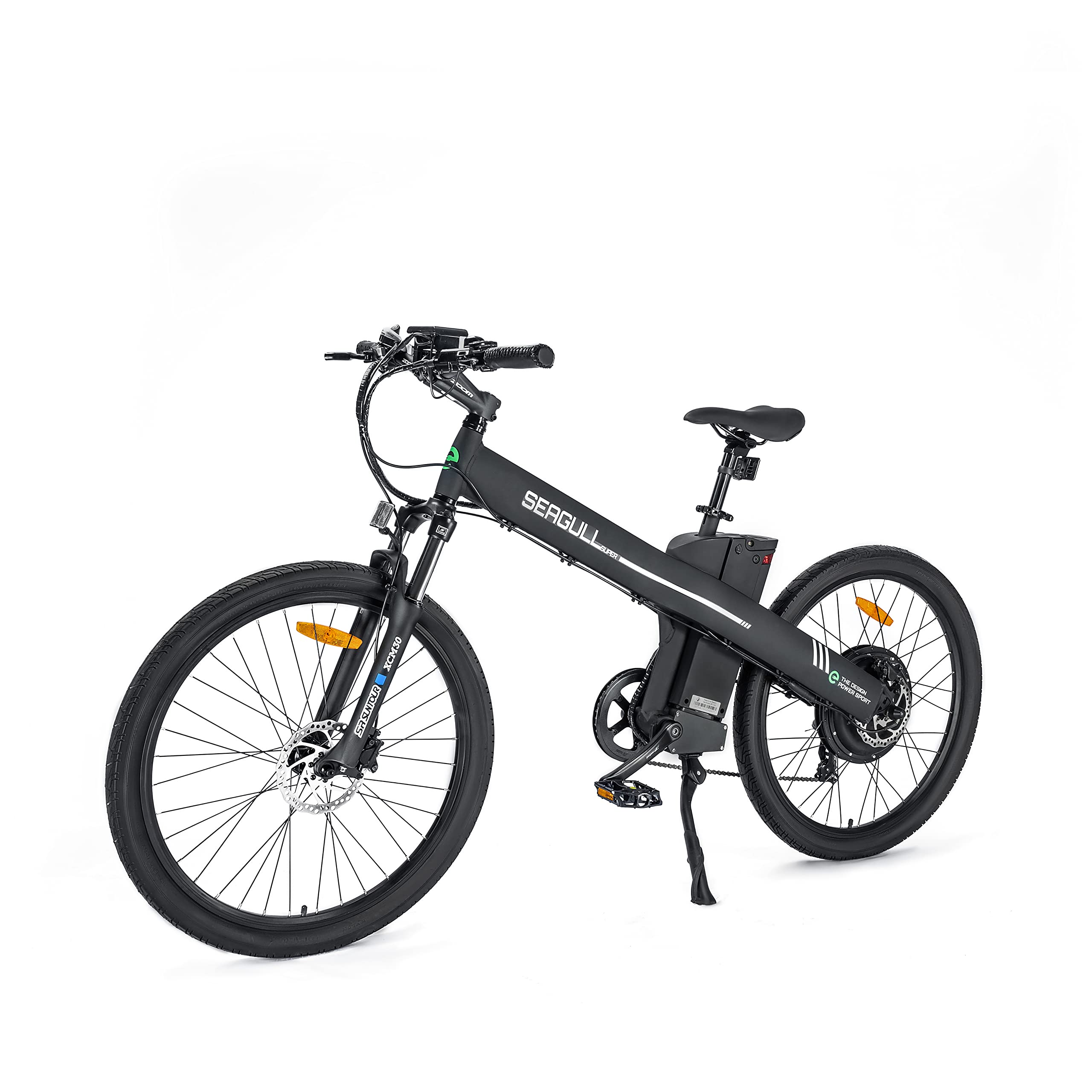 ECOTRIC 26" Electric Bike 1000W Powerful Motor Bicycle Mountain Ebike 48V/12.5AH Removable Battery Suspension Fork Black City Tire LCD Display