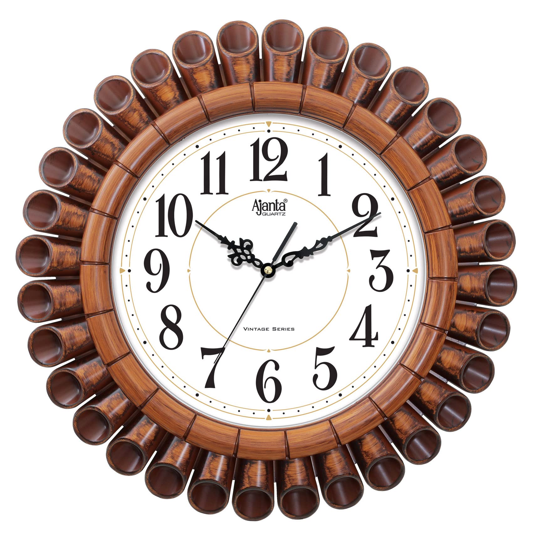 AjantaWall Clock 16 Inches Vintage Wall Clock for Bedroom, Hall, Office and Drawing Room(Plastic, White)