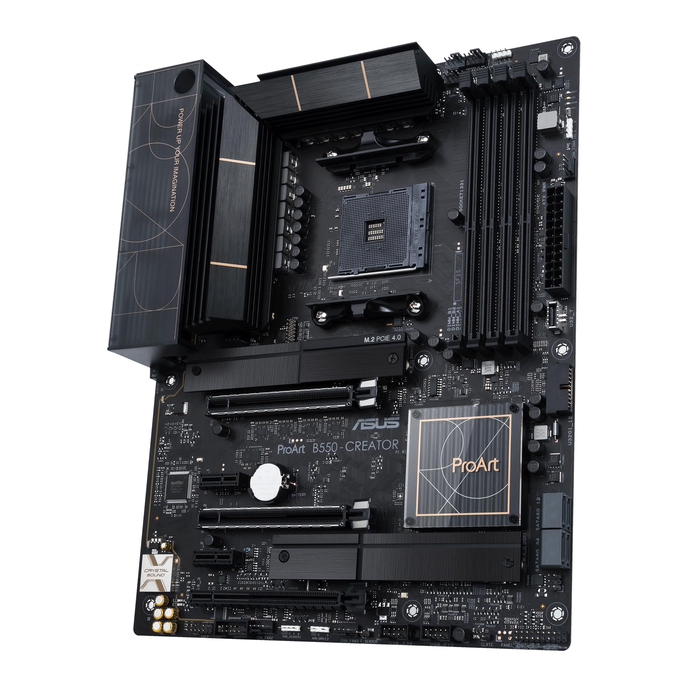 ASUSProArt B550-CREATOR, AMD B550 Ryzen AM4 ATX motherboard (Thunderbolt 4 Type-C, dual onboard 2.5G Intel LAN, dual M.2, PCIe 4.0, DisplayPort 1.2, HDMI 2.1, USB Port Security Control)