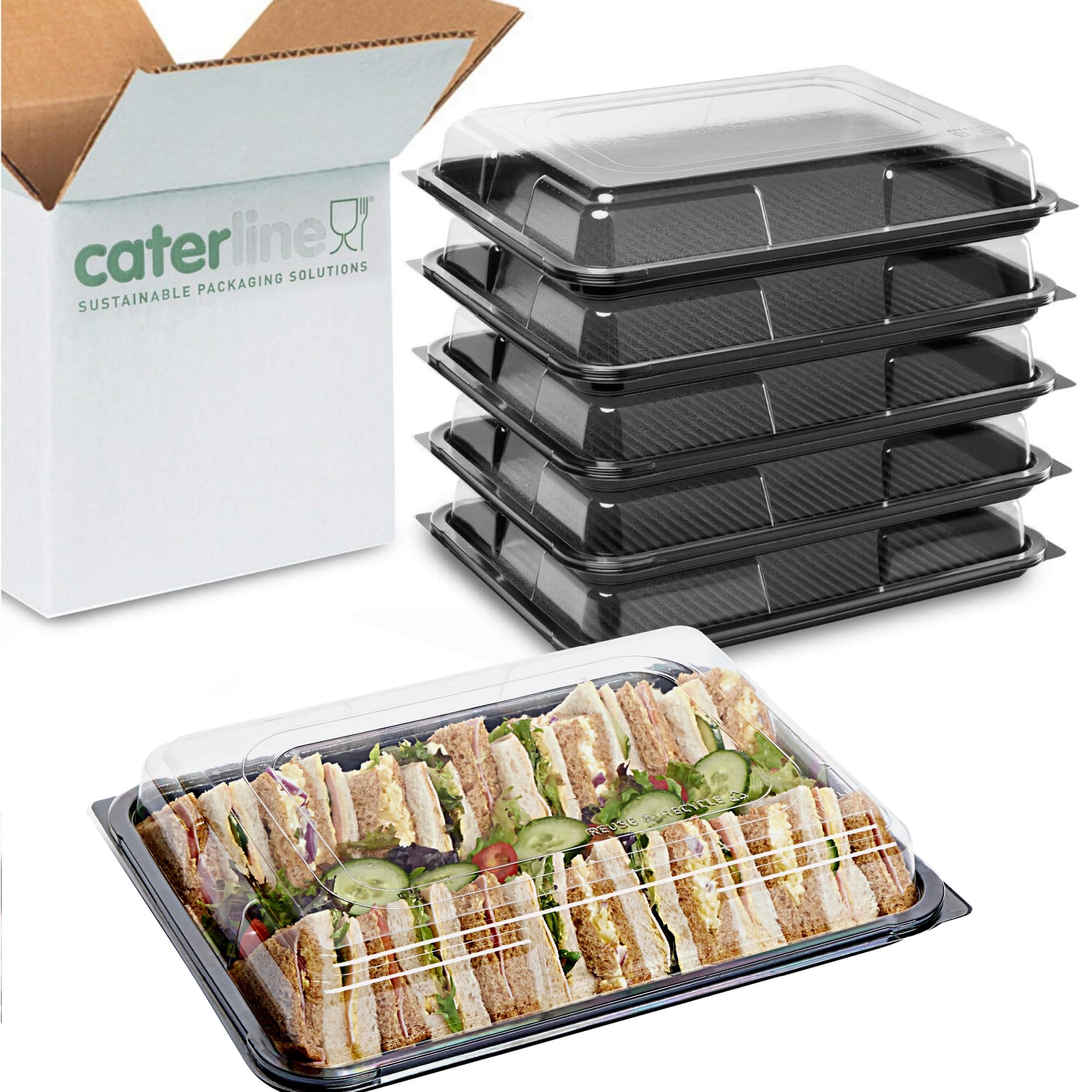 Caterline 5 Medium Serving Platters & Lids