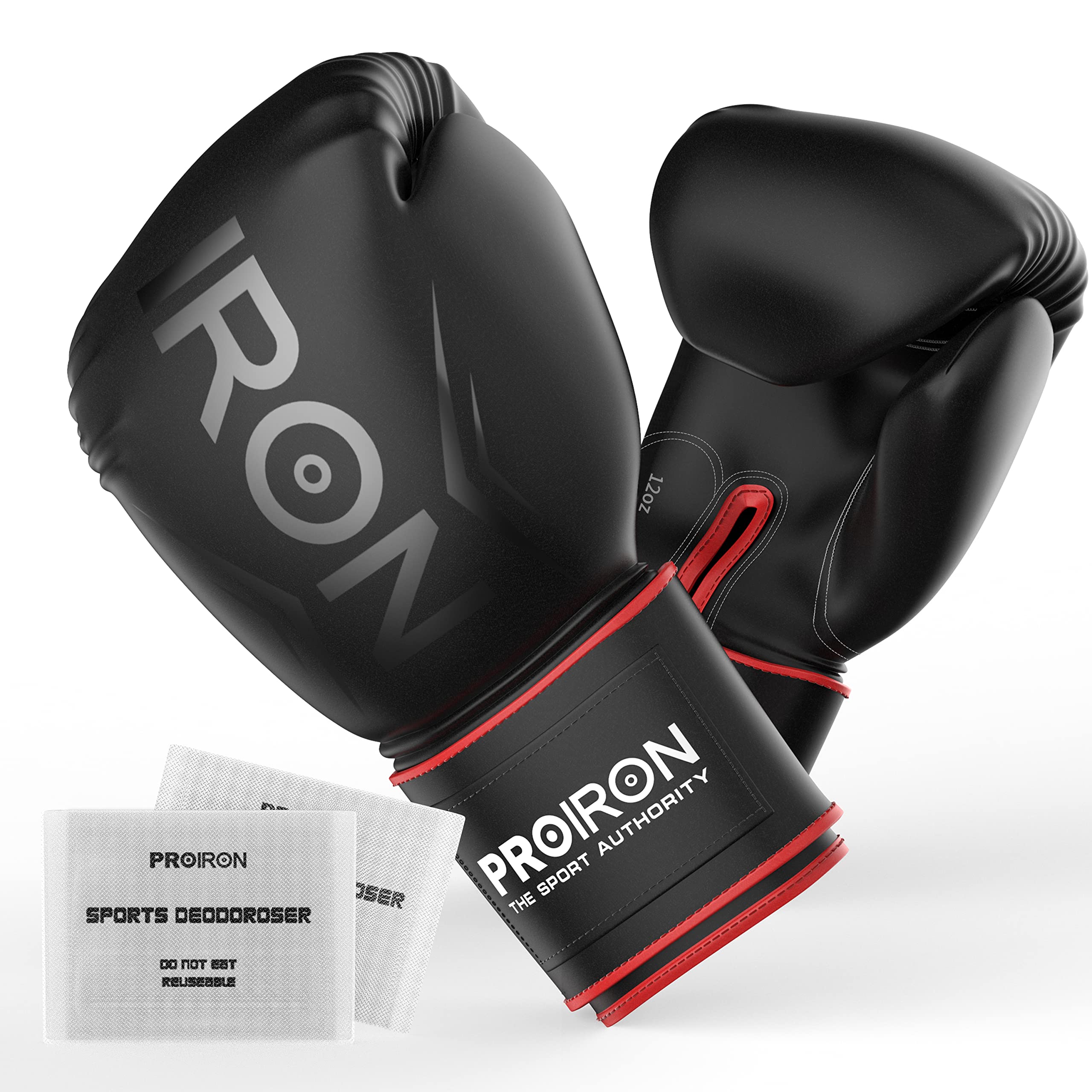 PROIRON Boxing Gloves MMA Punch Bag Training Mitts for Muay Thai, Sparring, Kickboxing, Fighting, Martial Arts, Workout Gloves 8oz, 10oz, 12oz, 14oz with Free Deodoriser