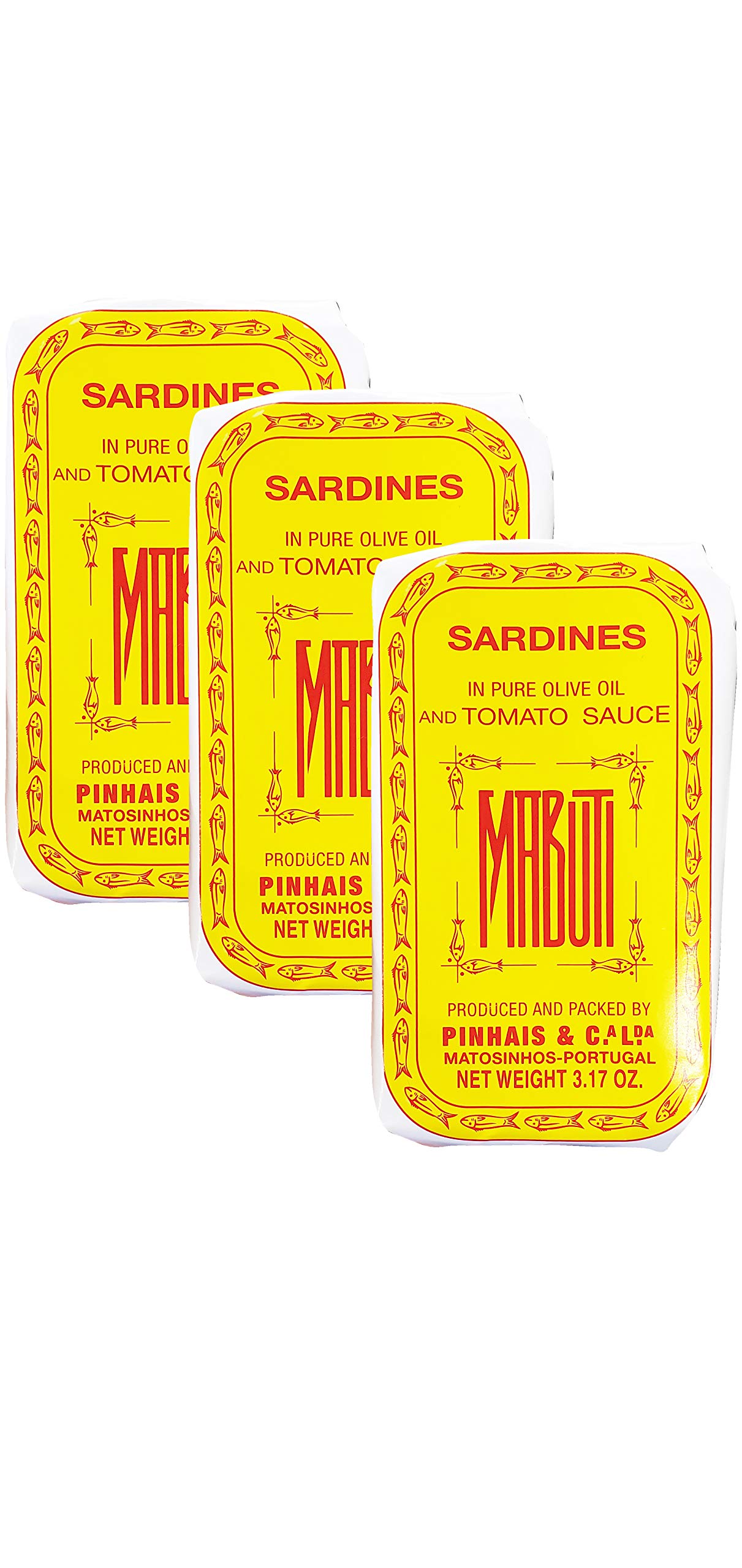 Mabuti Sardines in Pure Olive Oil and Tomato Sauce (3 Pack, Total of 9.51oz)