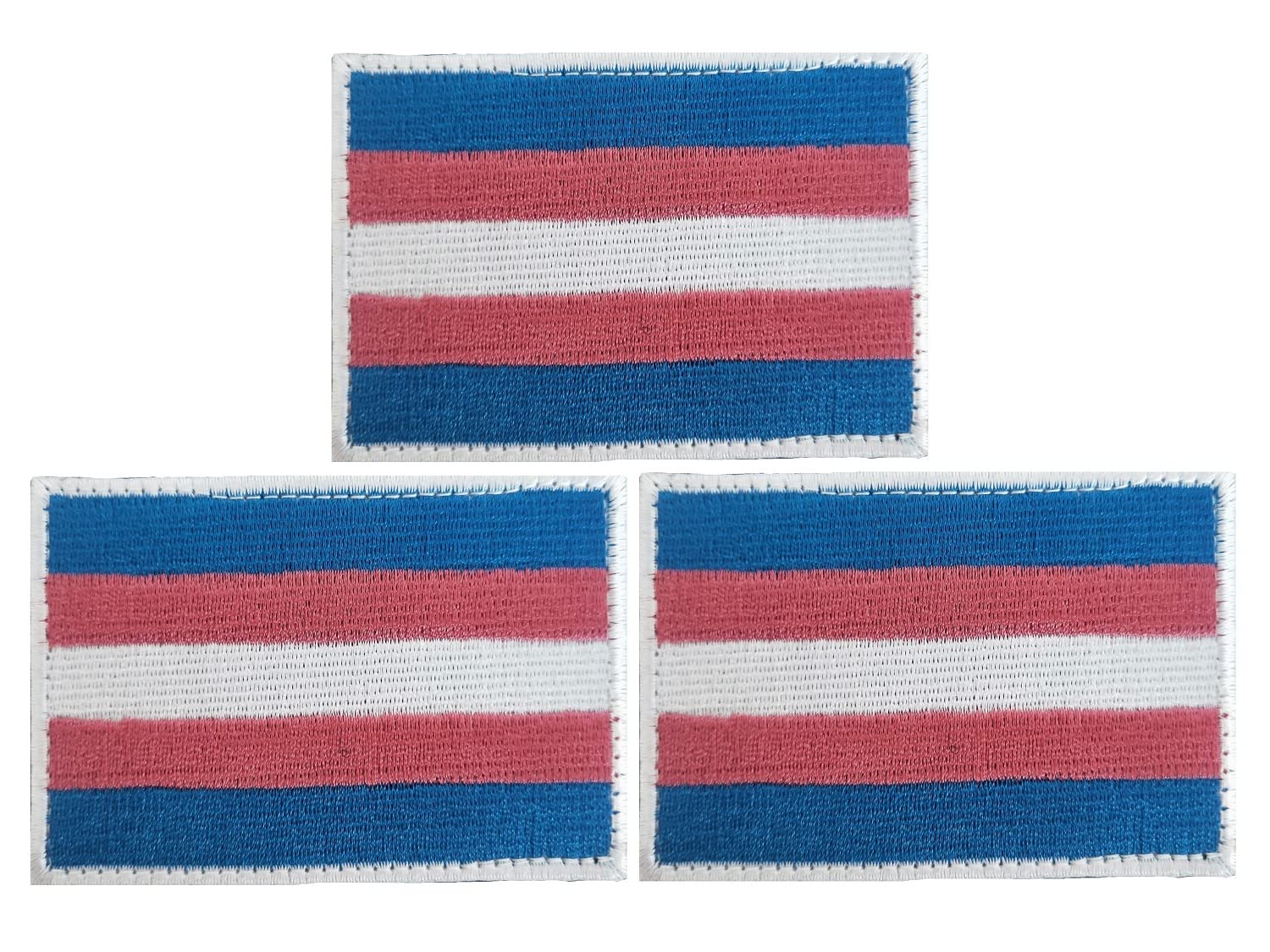 JAVD CYPS 3Pack Transgender Flag Patch Trans LGBT Flags Pride Gay Flag Tactical Patch Pride Flag Patch for Hats, Tactical Bags, Jackets, Clothes Patch Team Military Patch