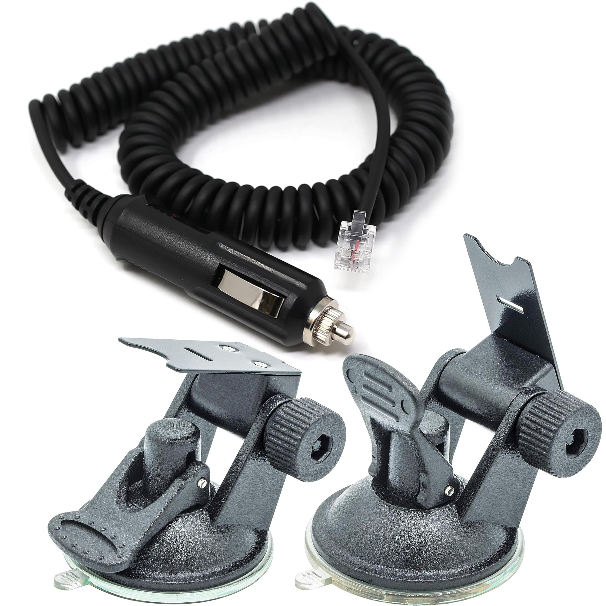 Radar Detector Power Cord & 2 Radar Suction Cup Mounts - Optimize Your Radar Detection Setup