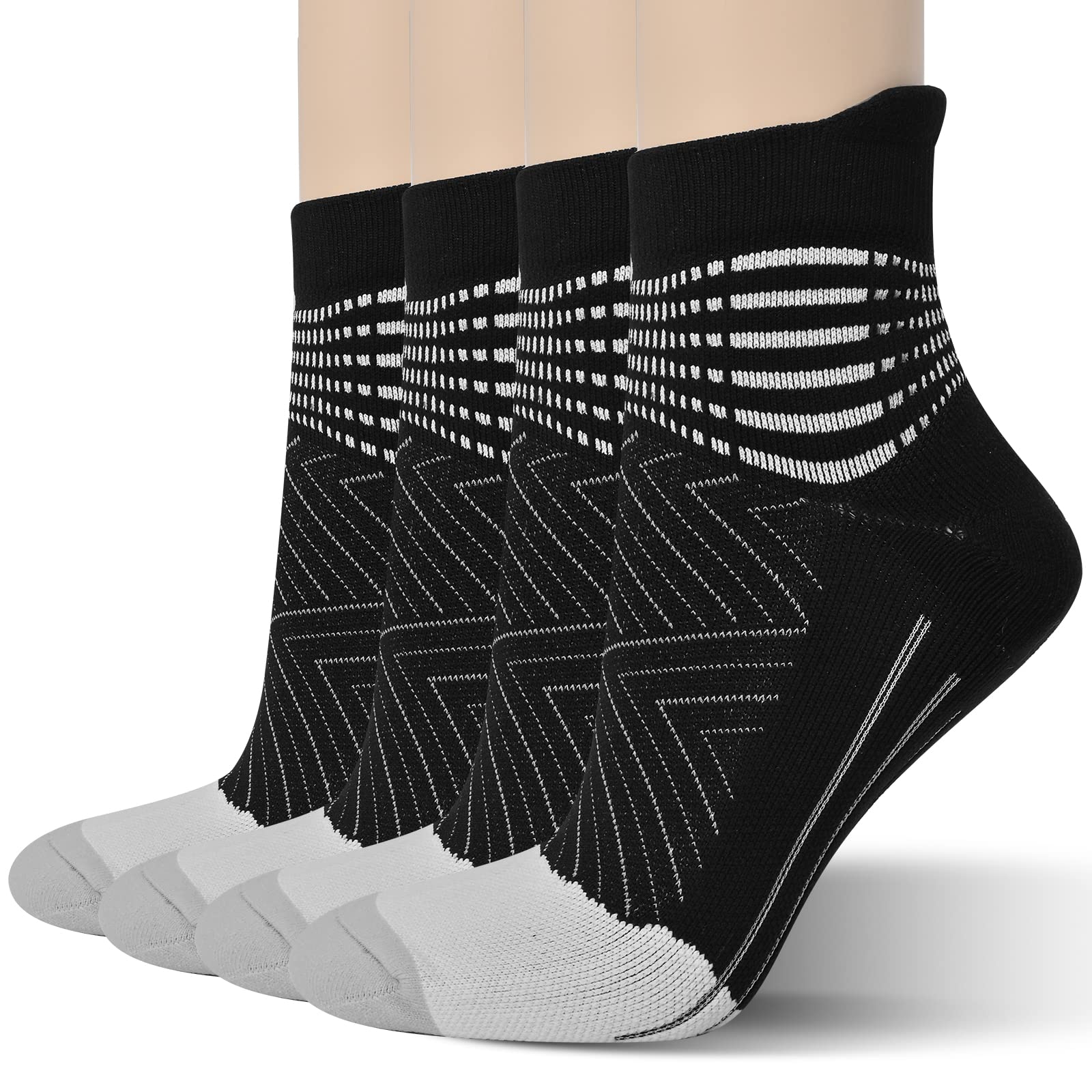 IRAMYCompression Ankle Support Socks Women - Coolmax Wicking, Cushioned Athletic, Plantar Fasciitis Relief 2/3/6 Pairs