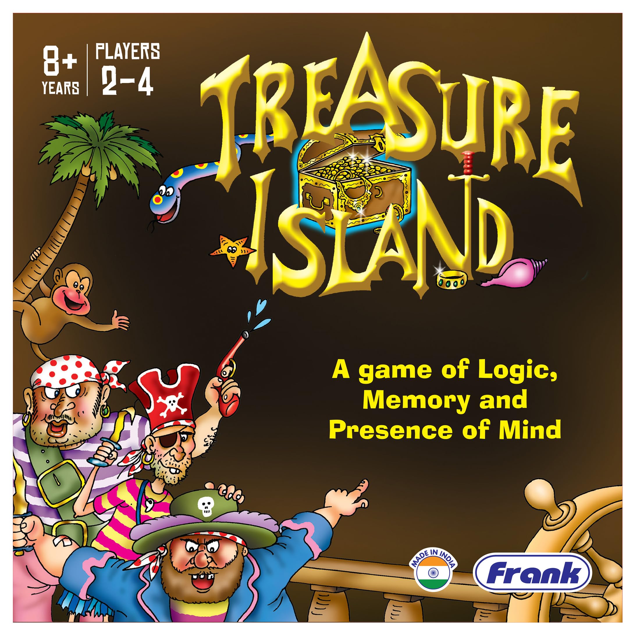 Frank Treasure Island Board Game for Kids Above 8+ Years - Fun & Challenging Brain Booster Games | Unique Gift for Children- 22112