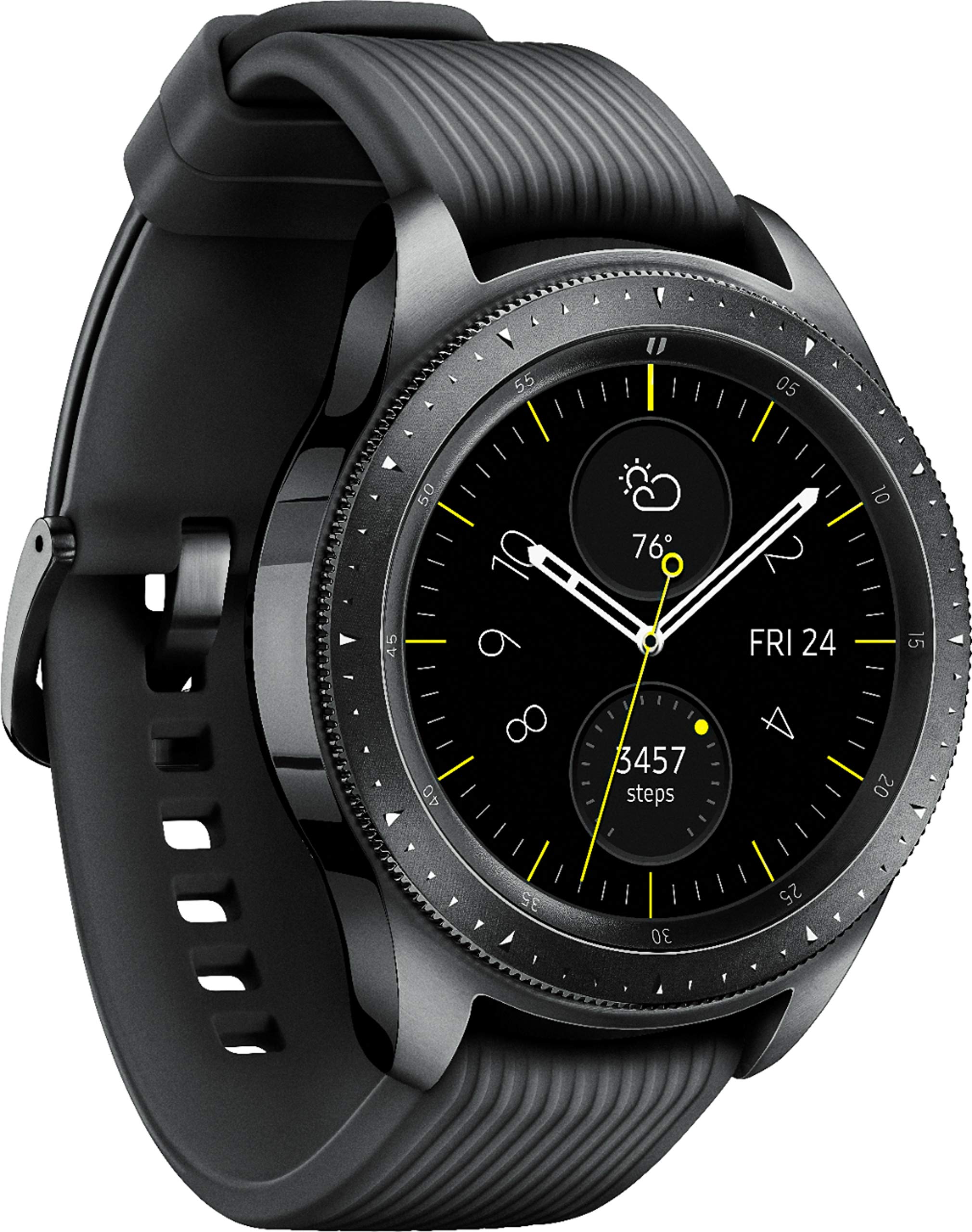 Samsung Galaxy Watch (42mm) SM-R810NZKAXAR (Bluetooth) - Heart Rate Monitor, Black (Renewed)