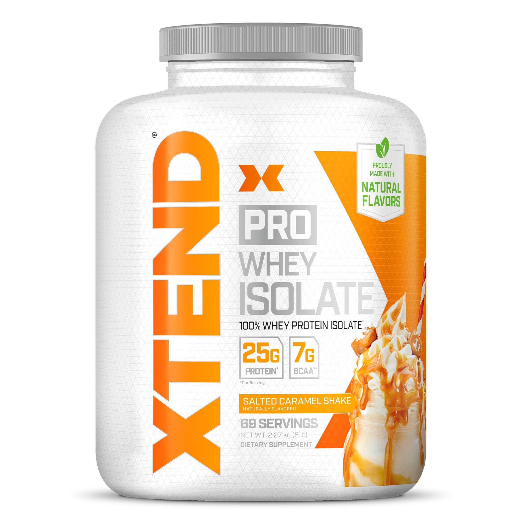 Scivation XTEND Pro 100% Whey Protein Isolate with Natural Flavors and Gluten Free, Salted Caramel Shake, 80 Ounce (Pack of 1)