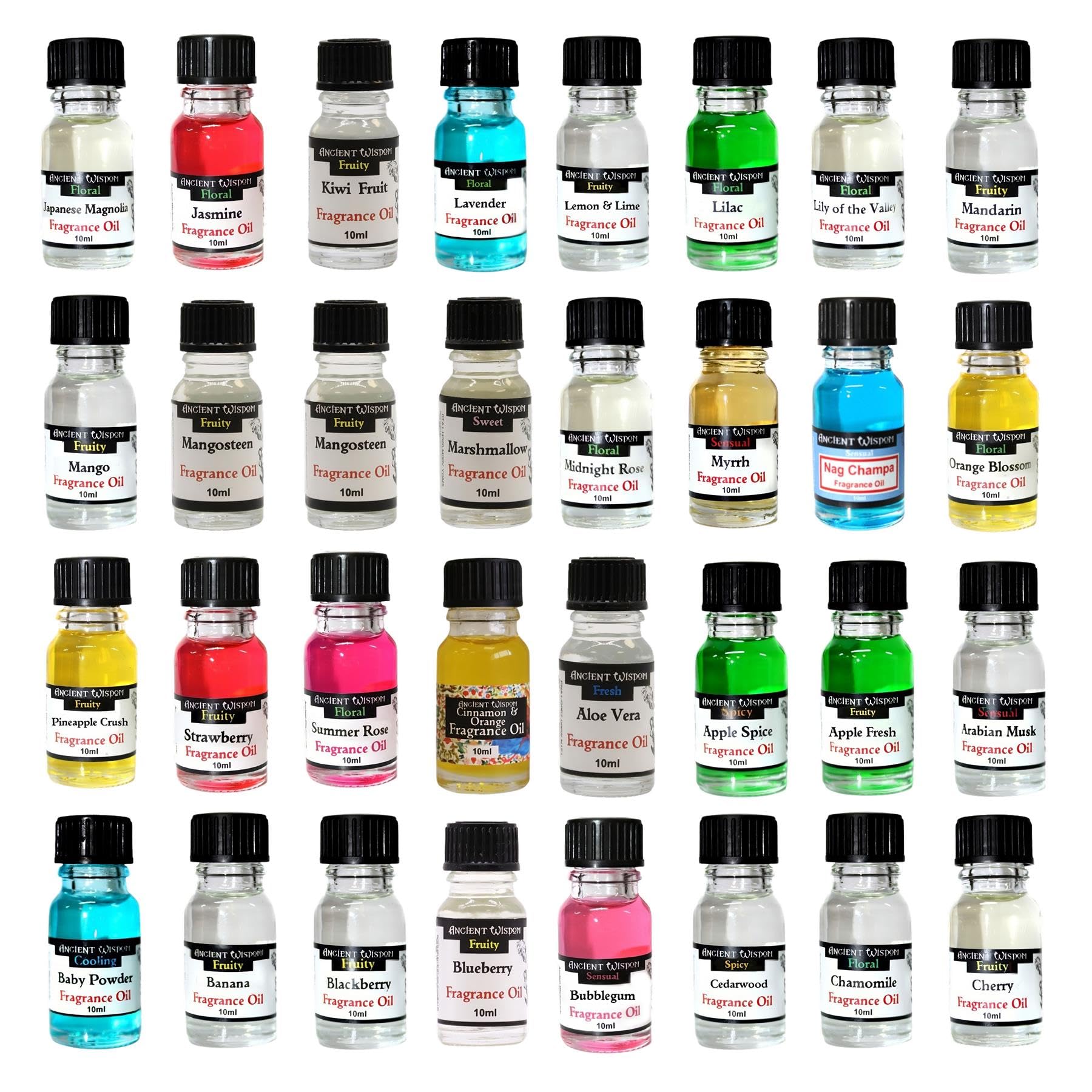 Ancient Wisdom Fragrance Oils Pick N Mix - Create Custom Bottle Combo with 90+ Flavours | Apple Spice-Fresh, Arabian Musk, Baby Powder, Bubblegum Fragrance-Oils Last Much Longer 10ml - Pack of 4