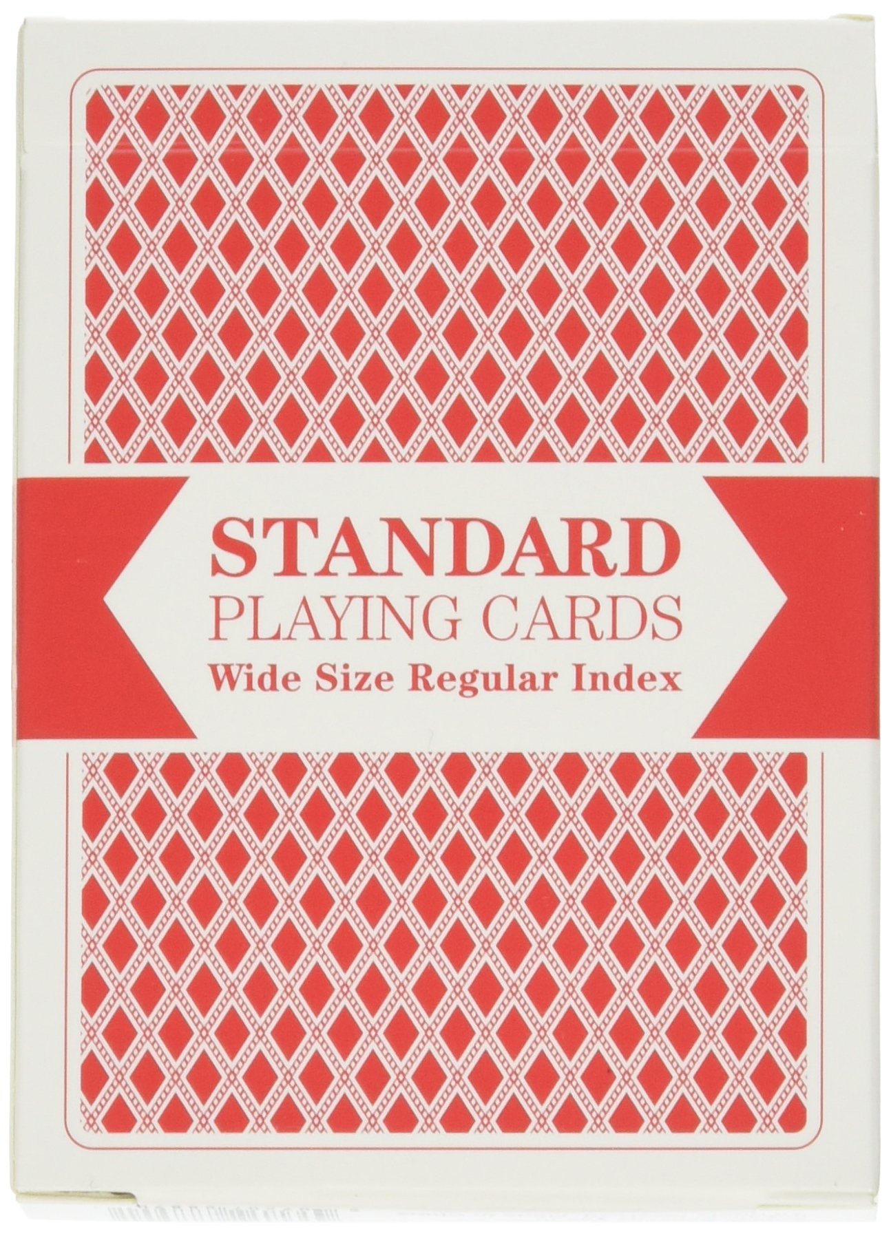 Red Deck, Wide Size, Plastic Coated, Standard Playing Cards by Brybelly