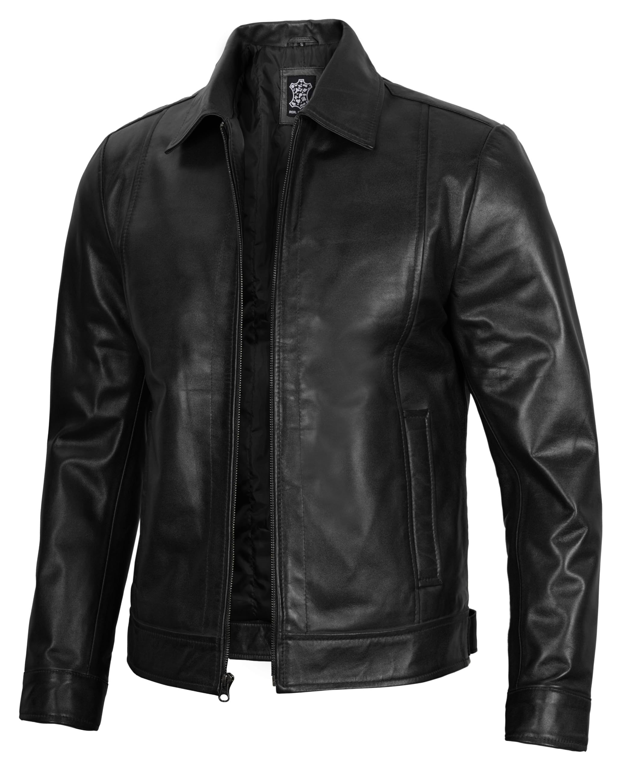 fjacketsMens Black Leather Jacket - Real Lambskin Moto Biker Mens Leather Jacket Black | [1103535] Wiiick, XLrg