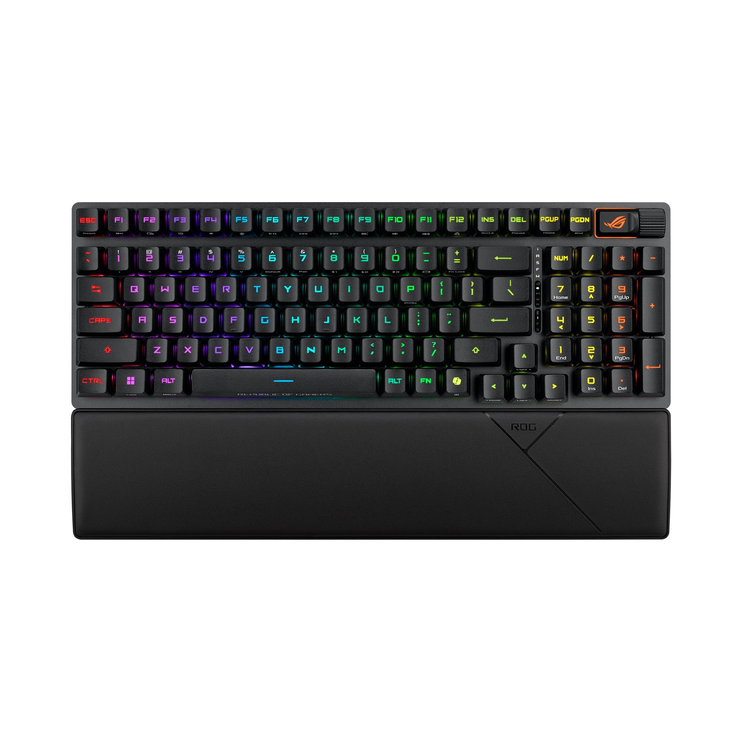 ASUSROG Strix Scope II 96 Wireless Gaming Keyboard, Tri-Mode Connection, Dampening Foam & Switch-Dampening Pads, Hot-Swappable Pre-lubed ROG NX Snow Switches, UV-Coated ABS Keycaps, Arabic layout