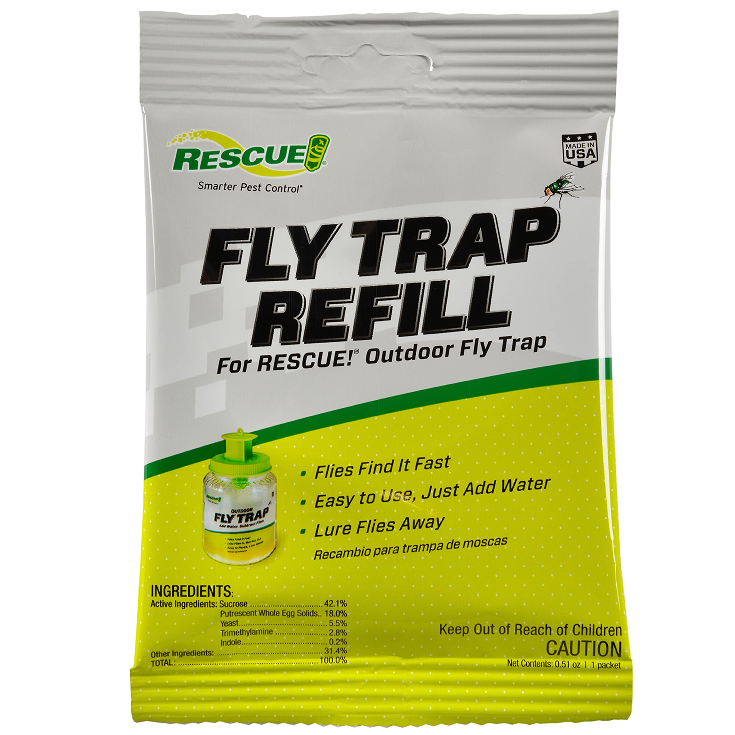 RESCUE Non-Toxic Reusable Fly Trap Attractant Refill