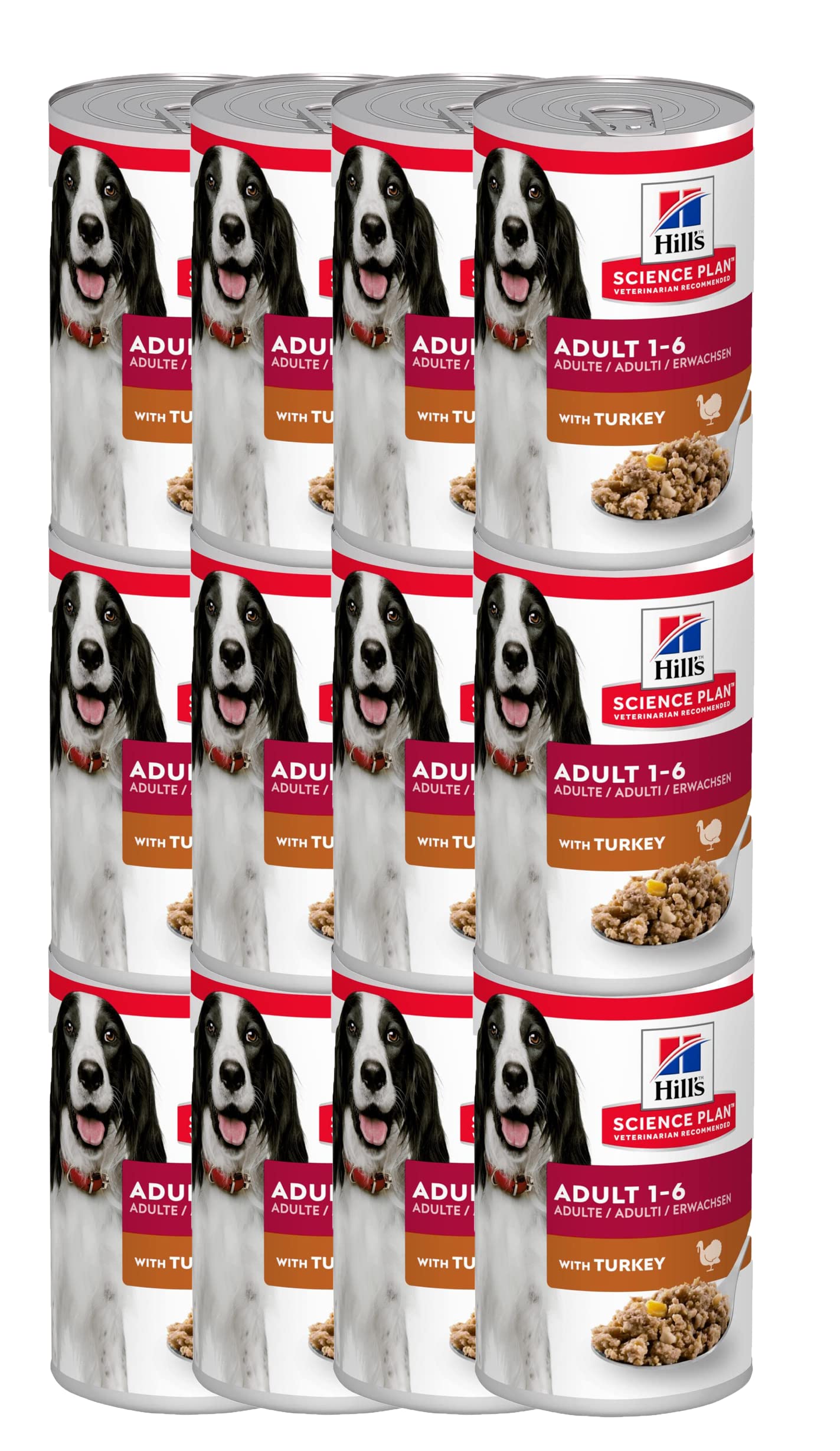 Hill'sScience Plan Adult Dog Food with Turkey 370gx12