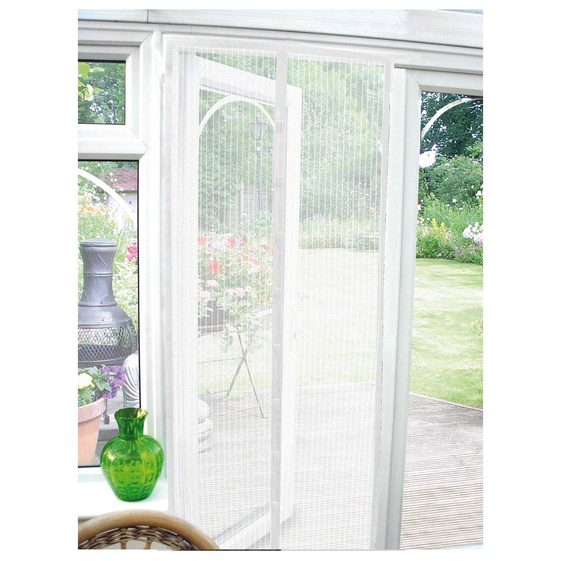 Magnetic Insect Door Screen - White