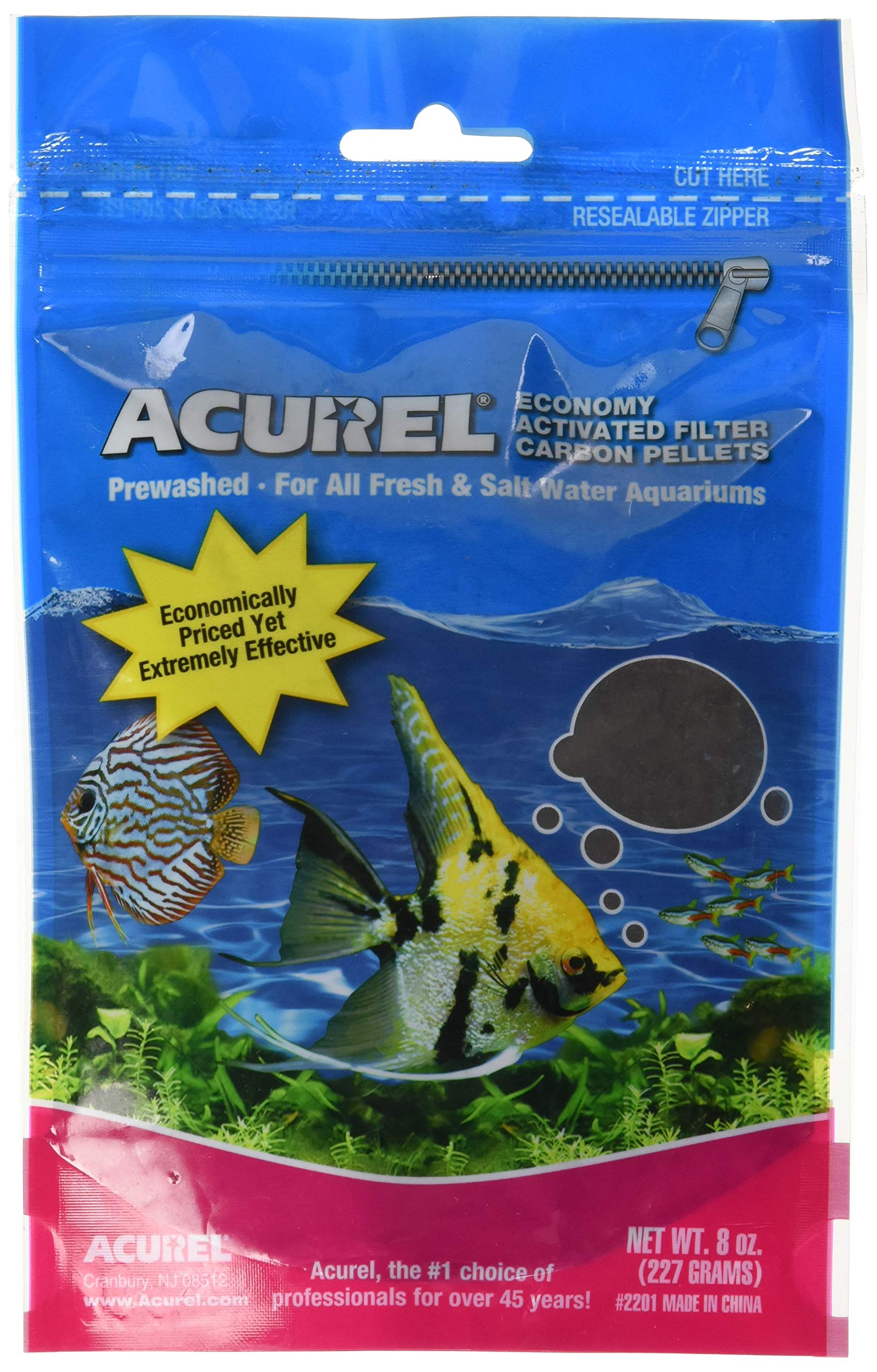 Acurel LLC Economy Activated Filter Carbon Pellets Aquarium and Pond Filter Accessory, 8-Ounce