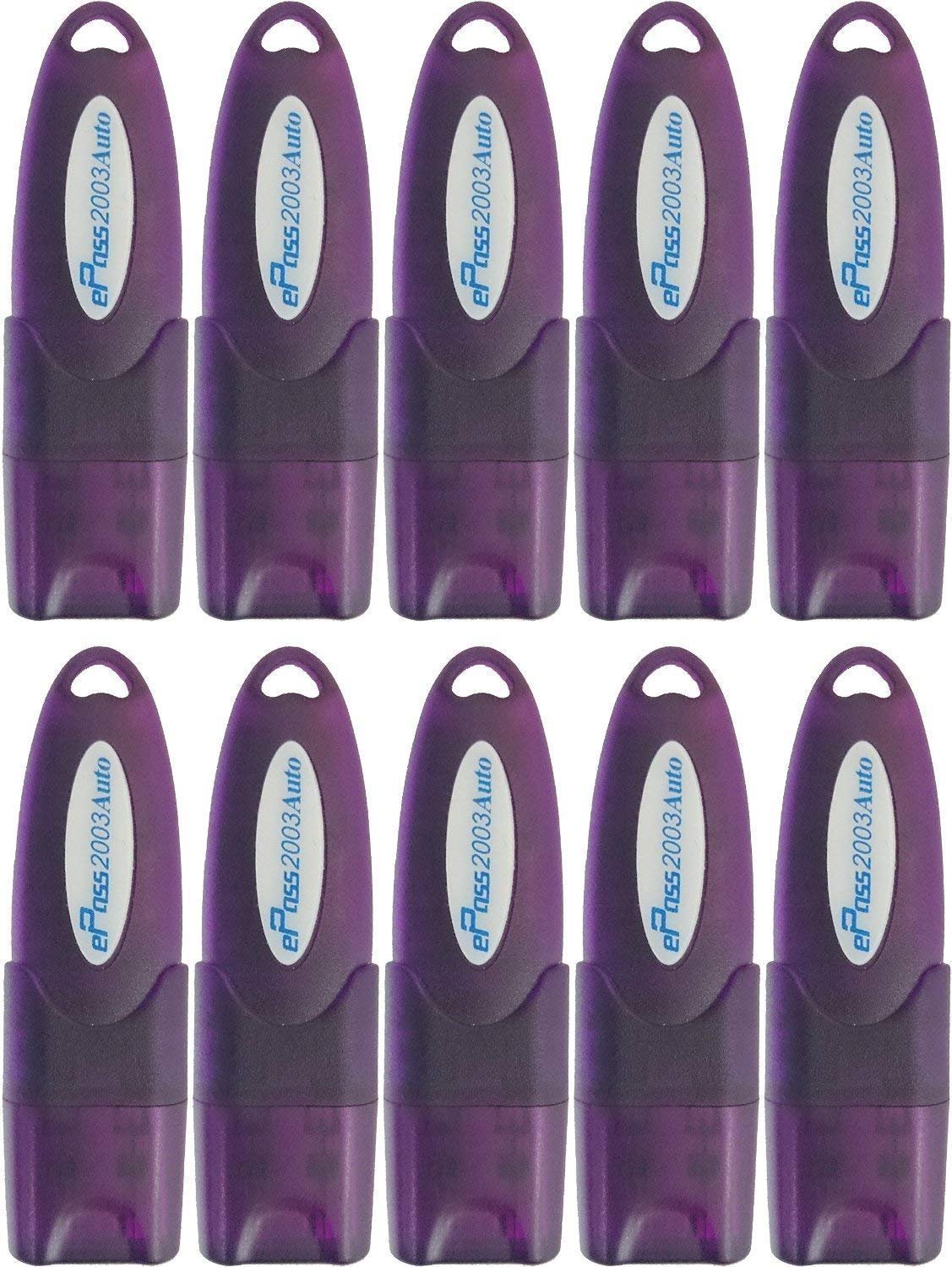 Auto ePass 2003 FIPS USB Media Drives Token for Digital Signature (Purple, 64 MB) - Pack of 10