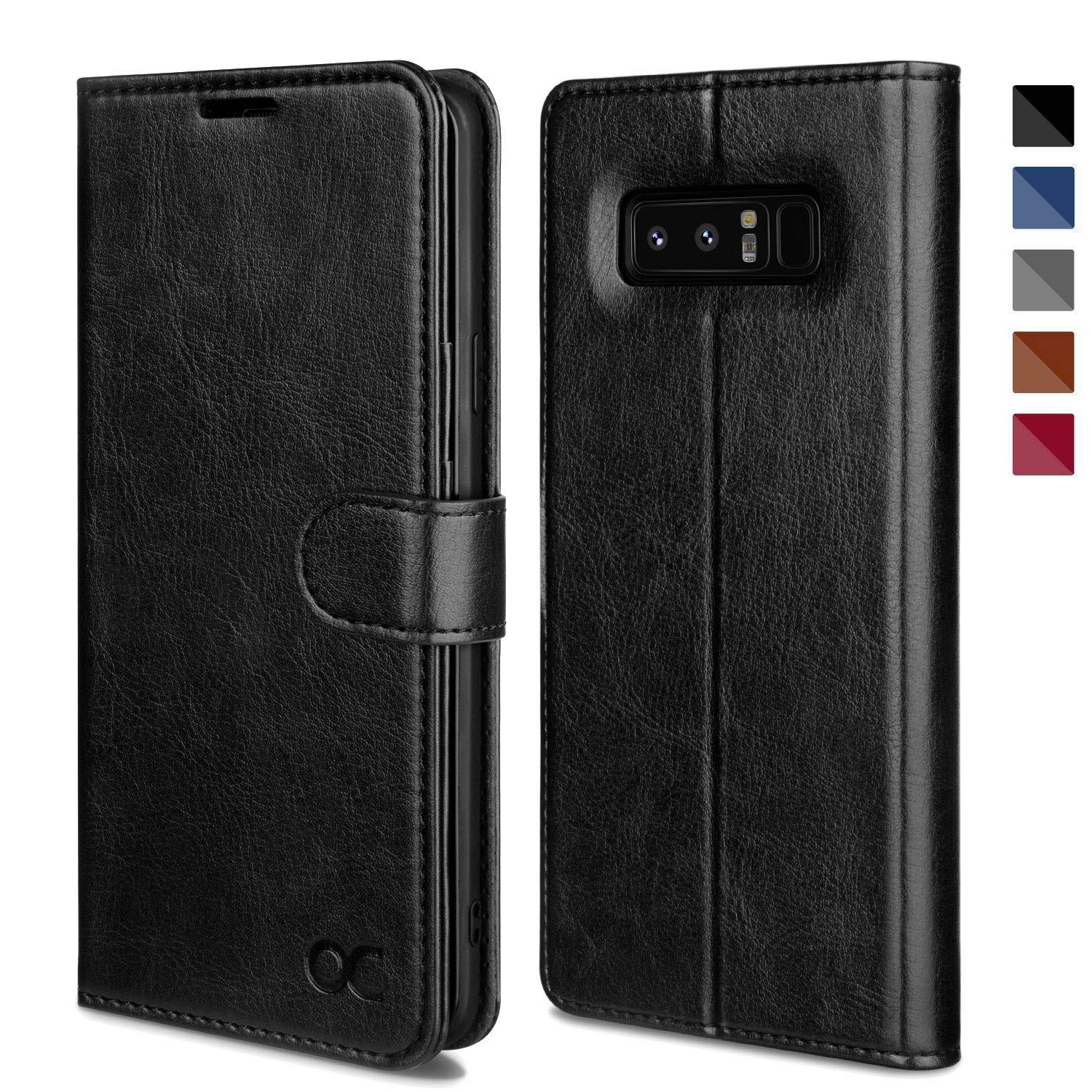 OCASE Samsung Galaxy Note 8 Wallet Case Black