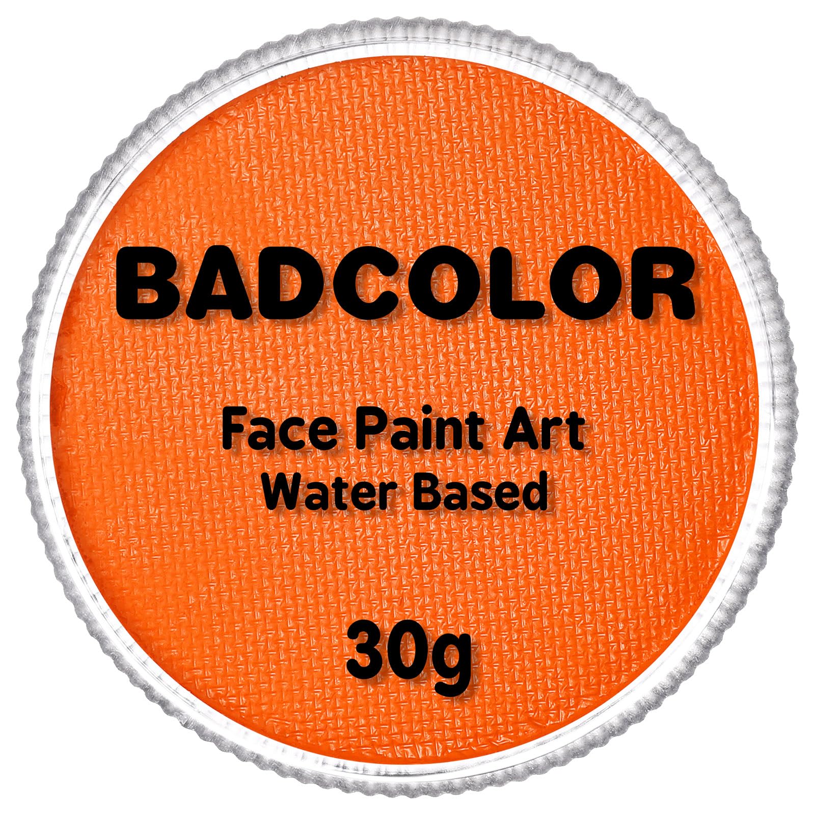 Orange Face Body Paint(30gm), Water Activated Halloween Face Painting Kit Safe for Kids & Adults, Non Toxic Facepaint Palette for Scary Pumpkin Fox Leopard Special Effects Cosplay SFX Makeup Party