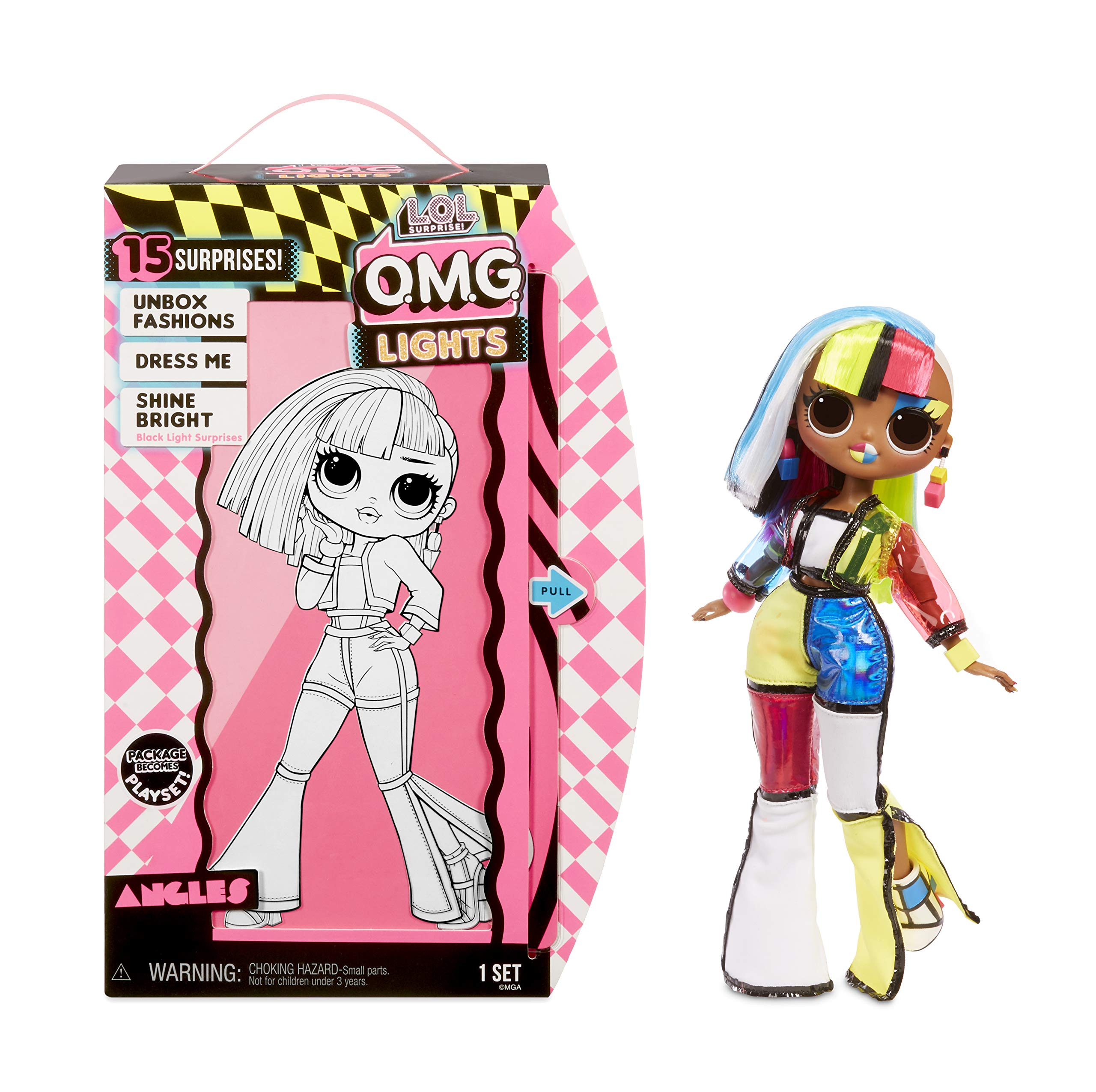 L.O.L. Surprise!O. M. G. Lights Angles Fashion Doll with 15 Surprises