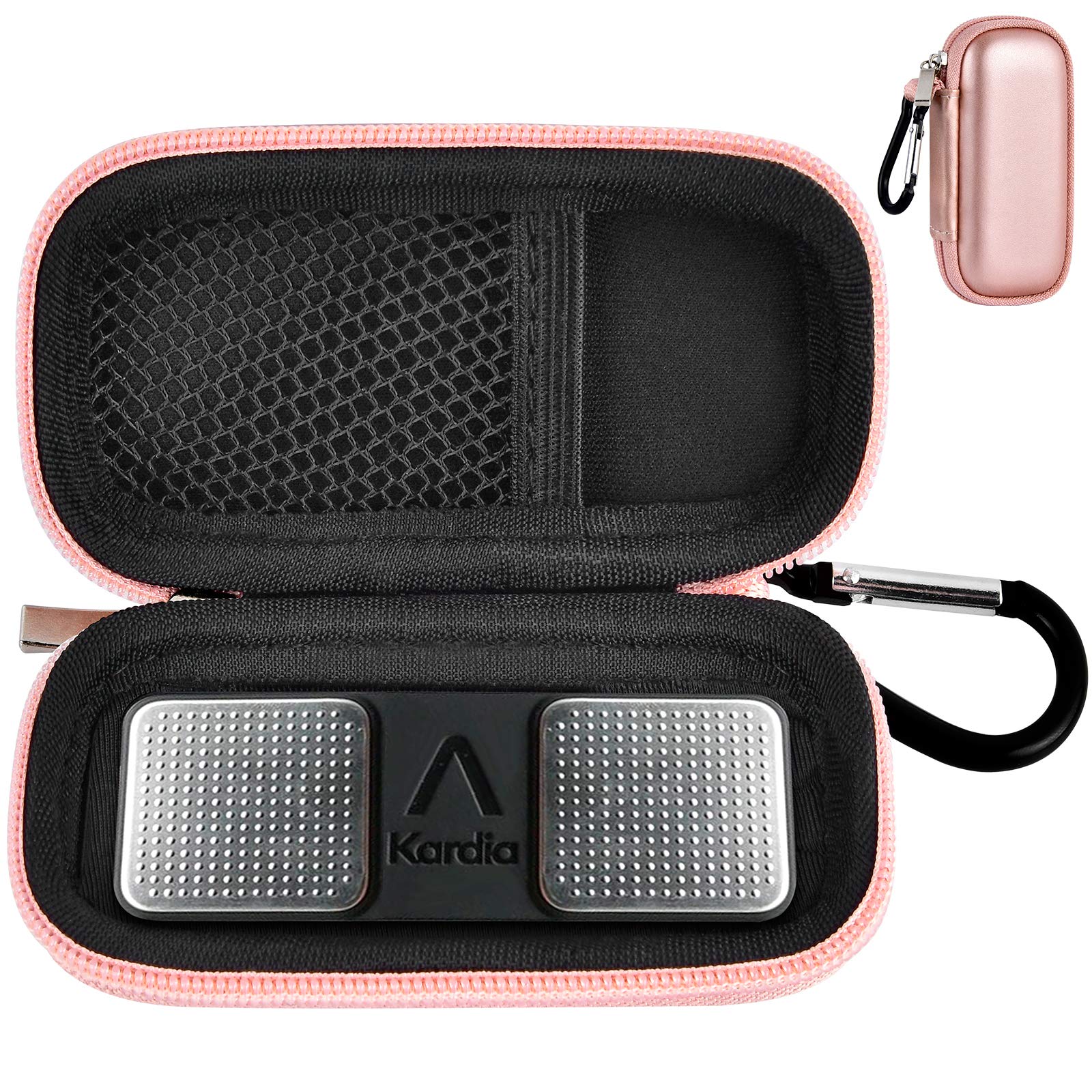 Heart Rate Monitor Case Compatible with AliveCor KardiaMobile Personal EKG/for AliveCor KardiaMobile 6L/ for Sec Heart Monitor. Storage Carrying Holder Fits for Pill Organizer -Rose Gold (Box Only)