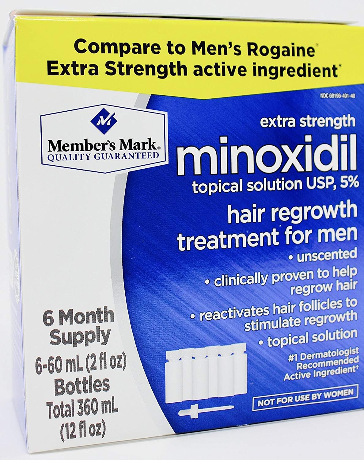 Amazon.com: Member's Mark Extra Strength Minoxidil Topical Solution USP ...