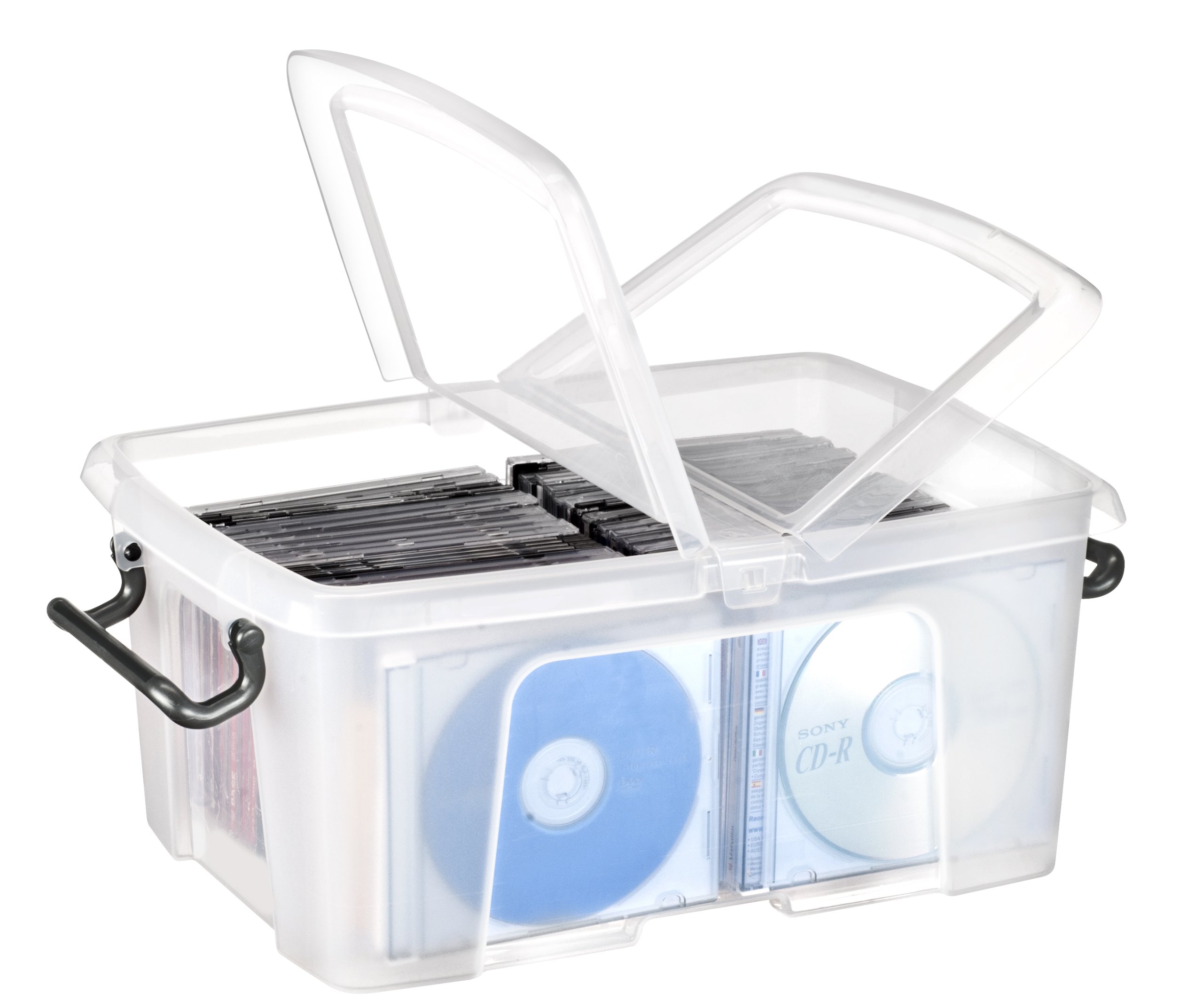 CEP Strata, Made In Uk, 12 Litre Smart Storage Box With Folding Lid, L40Xw29.5Xh17cm - Str-Xw671-Clr/Clr-St, 12Ltr & Lid