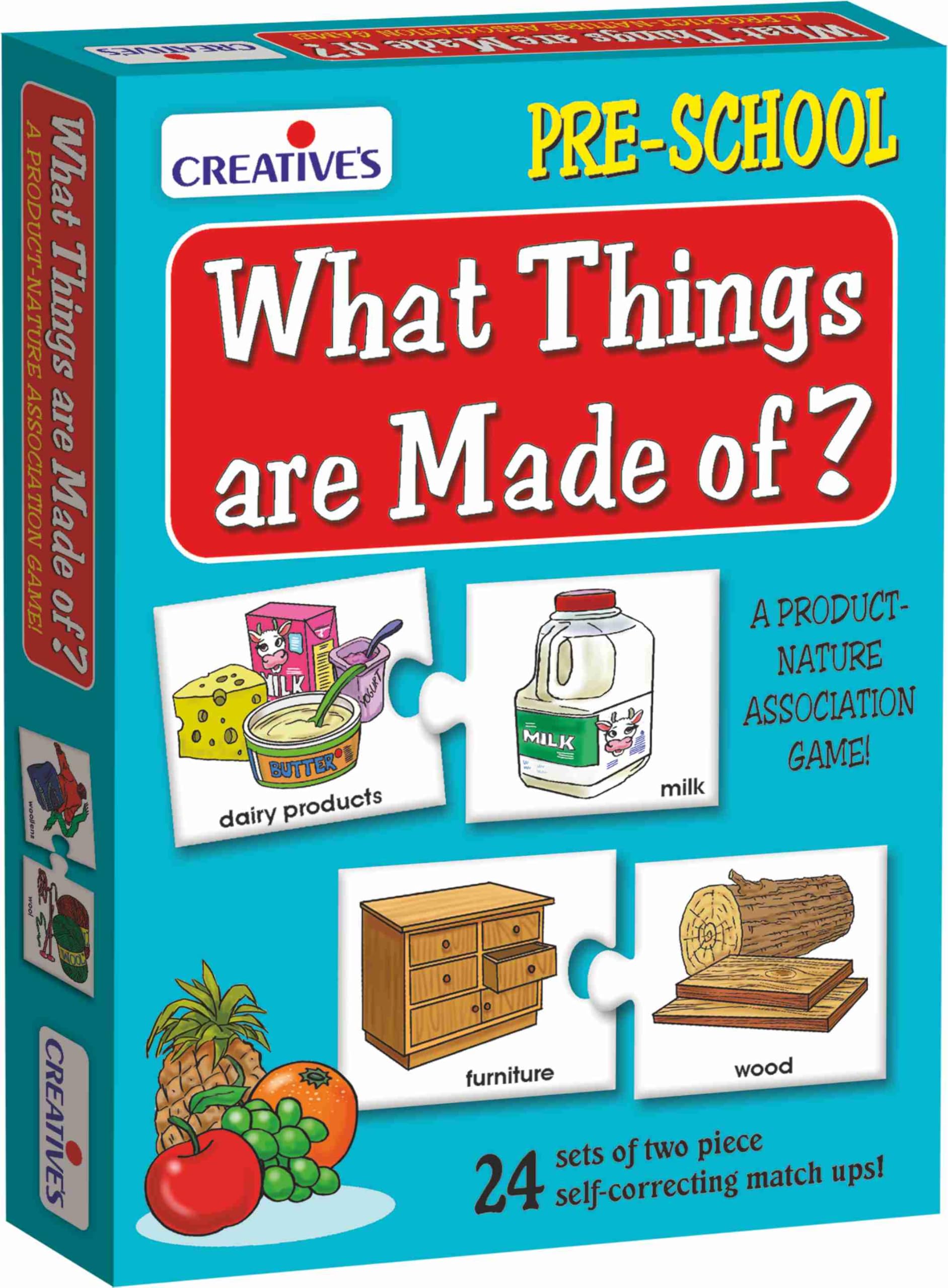 Creative’s What Things Are Made of |An Association Game to Introduce Children to the Sources (Origin) of Products That We Use in Our Daily Lives |General Knowledge & Problem Solving Skills|Ages 4 & Up