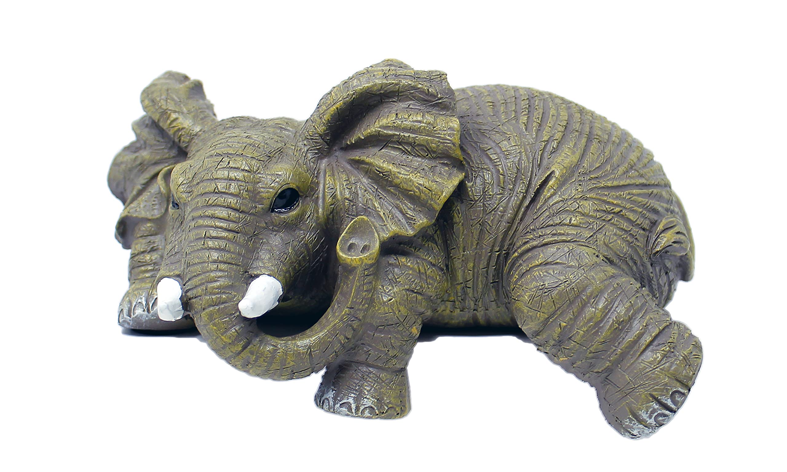 Nature's Mark Elephant Shelf Sitter Resin Statue Figurine Home Decorative Accent Décor - 2.5" H x 6" W