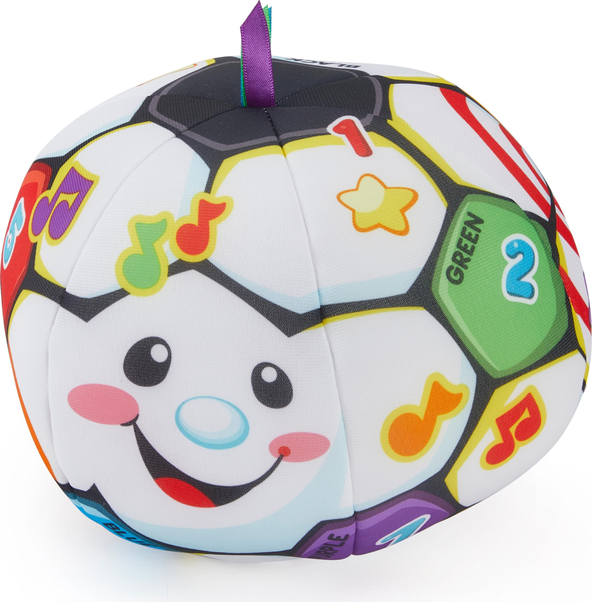 Fisher-PriceBaby to Toddler Toy Laugh & Learn Singin’ Soccer Ball Musical Plush with Educational Phrases for Infants Ages 6+ Months (Amazon Exclusive)