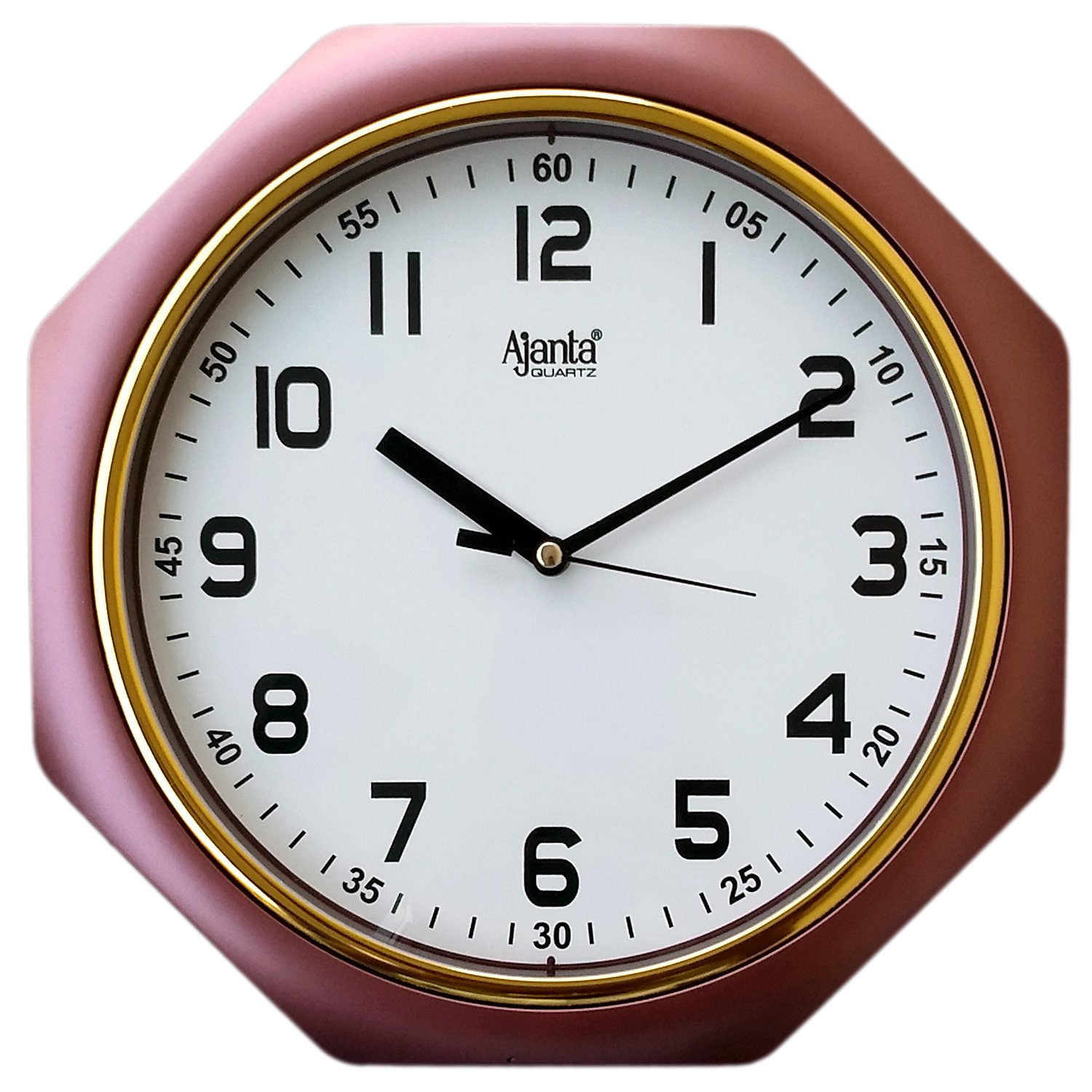 AjantaPlastic Analog Wall Clock (25 X 25 Cm, Brown)