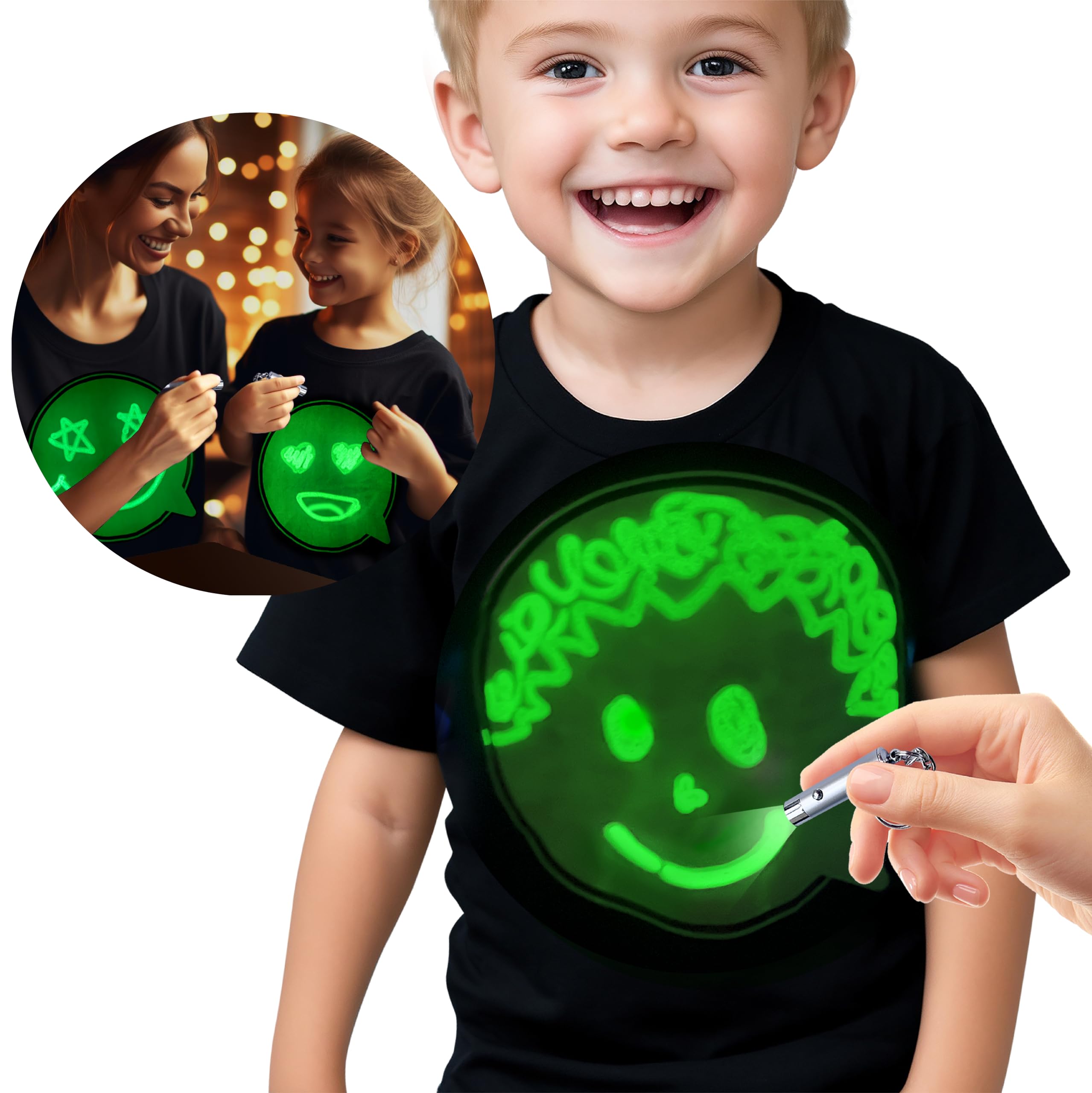 tismilek Glow in The Dark Shirt for Kids, Neon Shirt & Fun Clothes for Glow Party