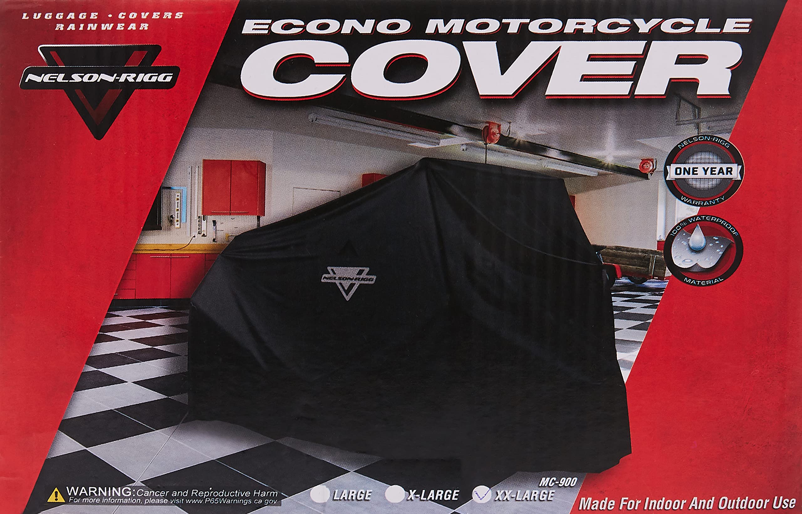 Nelson-Rigg MC-900-05 Econo Motorcycle Cover (Black, XX-Large)