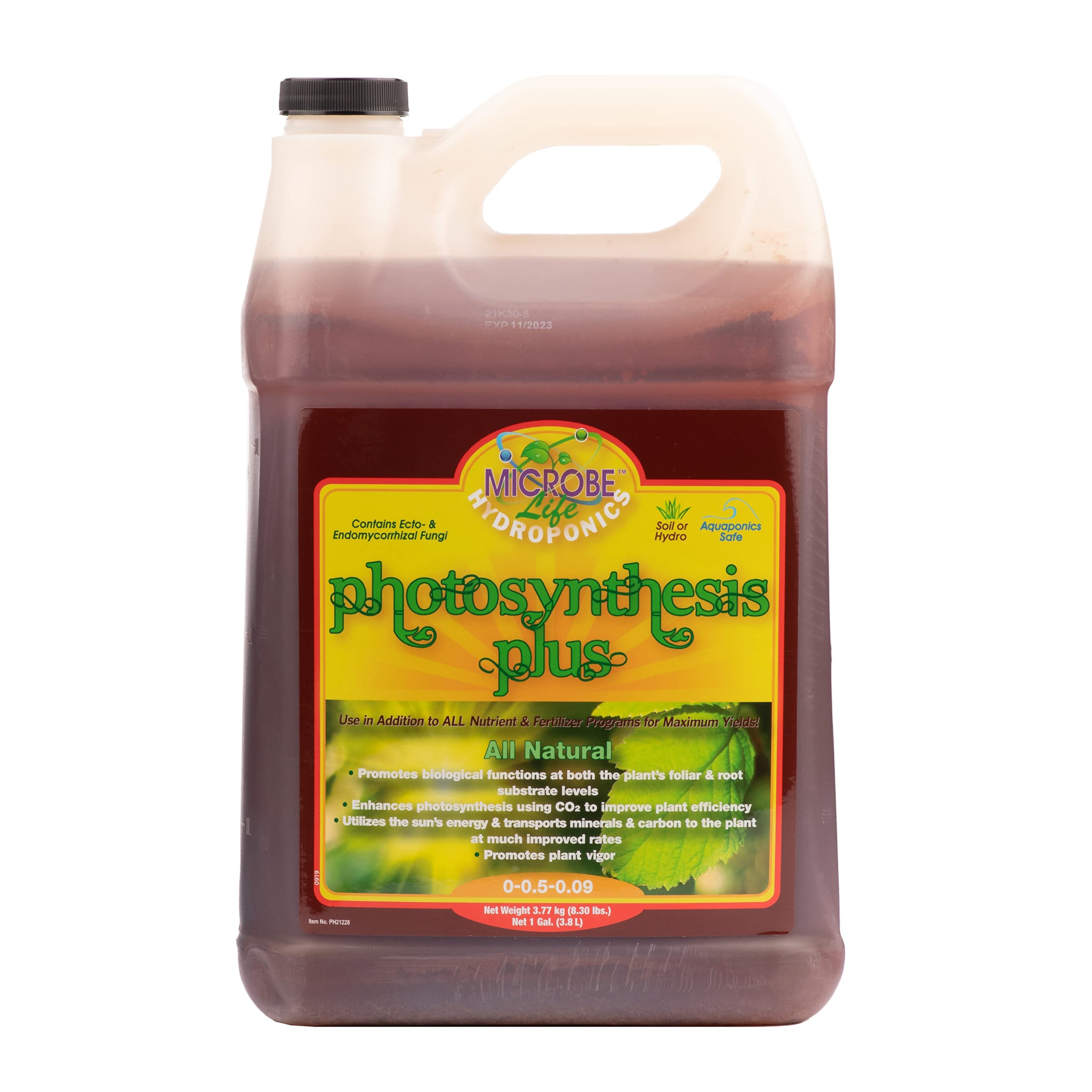 Microbe Life Hydroponics PH21228 Photosynthesis Plus Microbial Inoculant Fermented Microbial Product for Hydroponics Soil Conditioning and Aquaponics (1 Gallon)