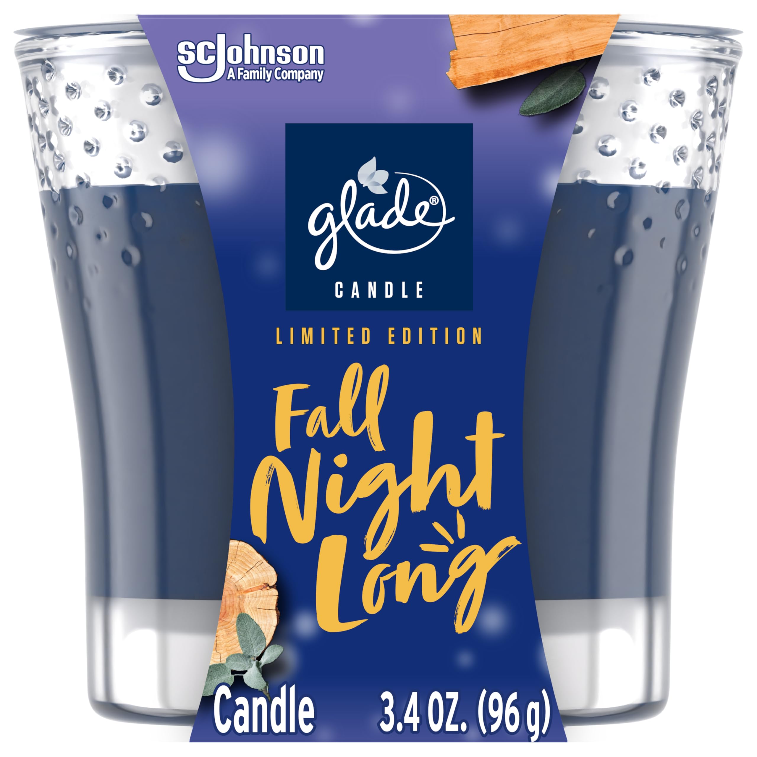 GladeCandle Jar, Air Freshener, Fall Night Long, 3.4 oz