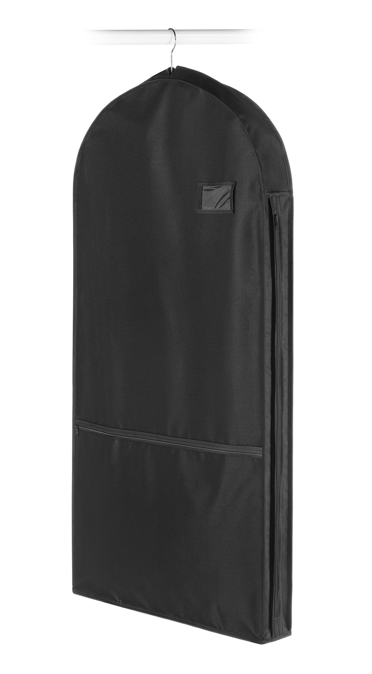 WhitmorWhitmor Zippered Garment Bag with Pocket, Black