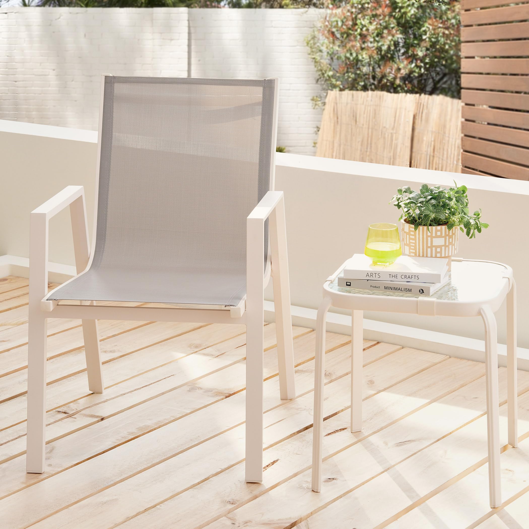 Pan Home RENZO CHAIR - WHITE & LIGHT GREY