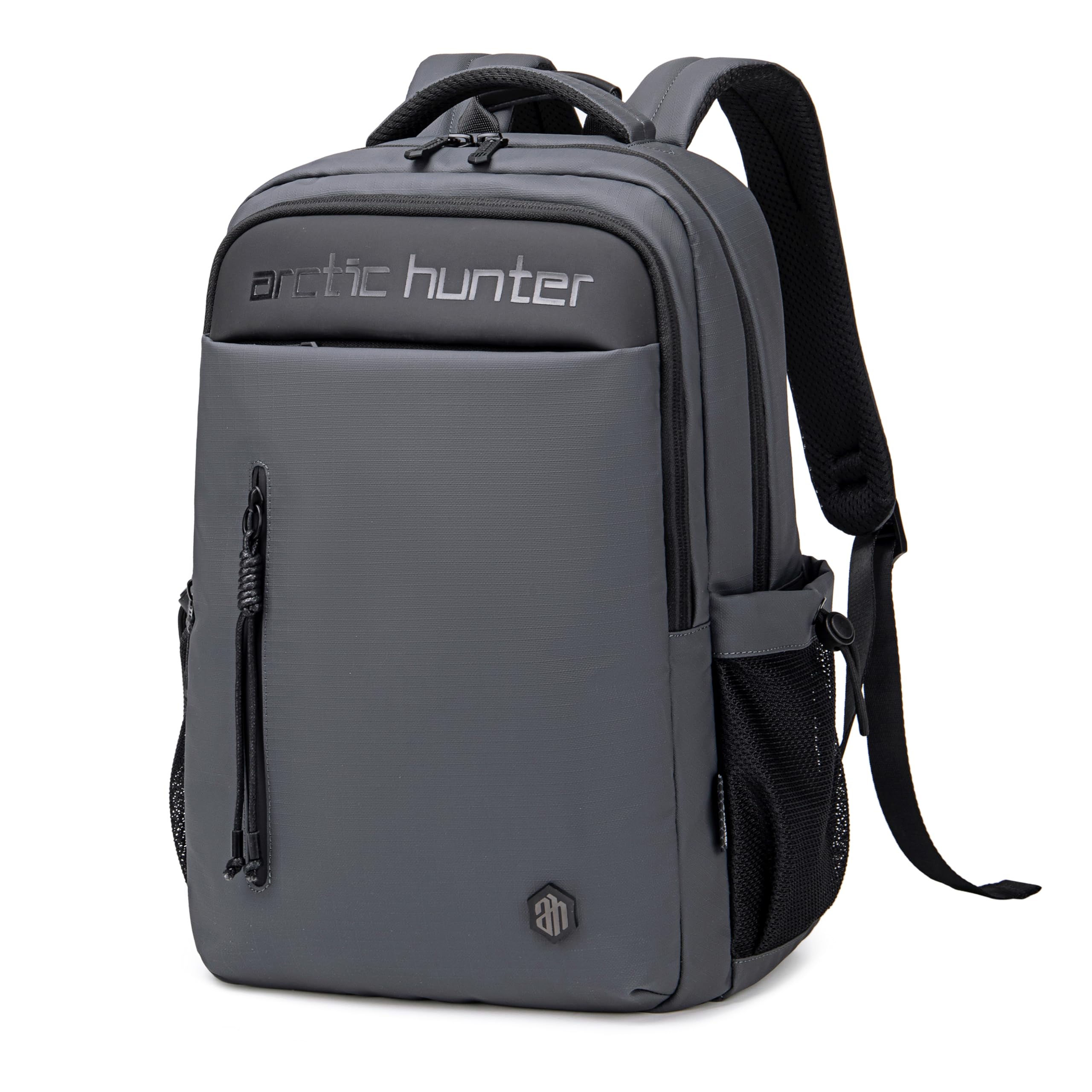 ah arctic hunterTravel Backpack for Men 21 L Durable Premium Water-resistant Shoulder Laptop Daypack for Office Business Travel College School, B00534 (Grey)