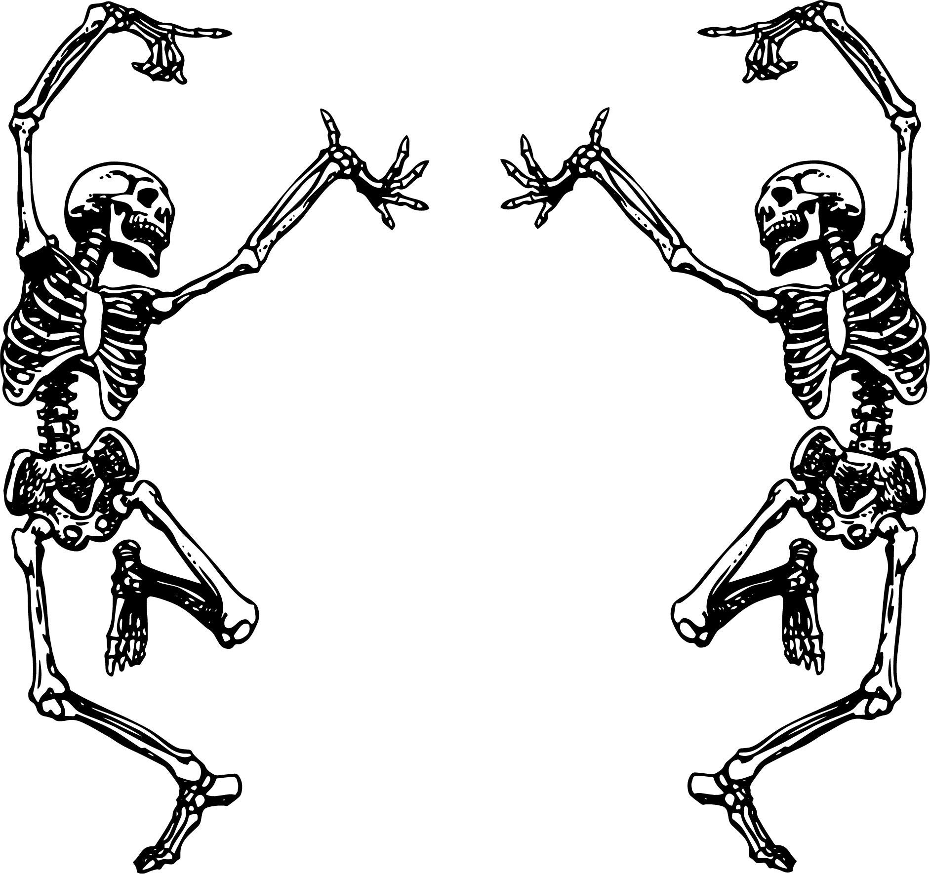 Dancing Skeleton Mirrored Dead Steal Your face Rock Band Pack of 2 Large Dancing Skeletons (6 inches) 1 Steel Your Face (3 inches) Combo for Car Laptop Windows Truck and More Vinyl